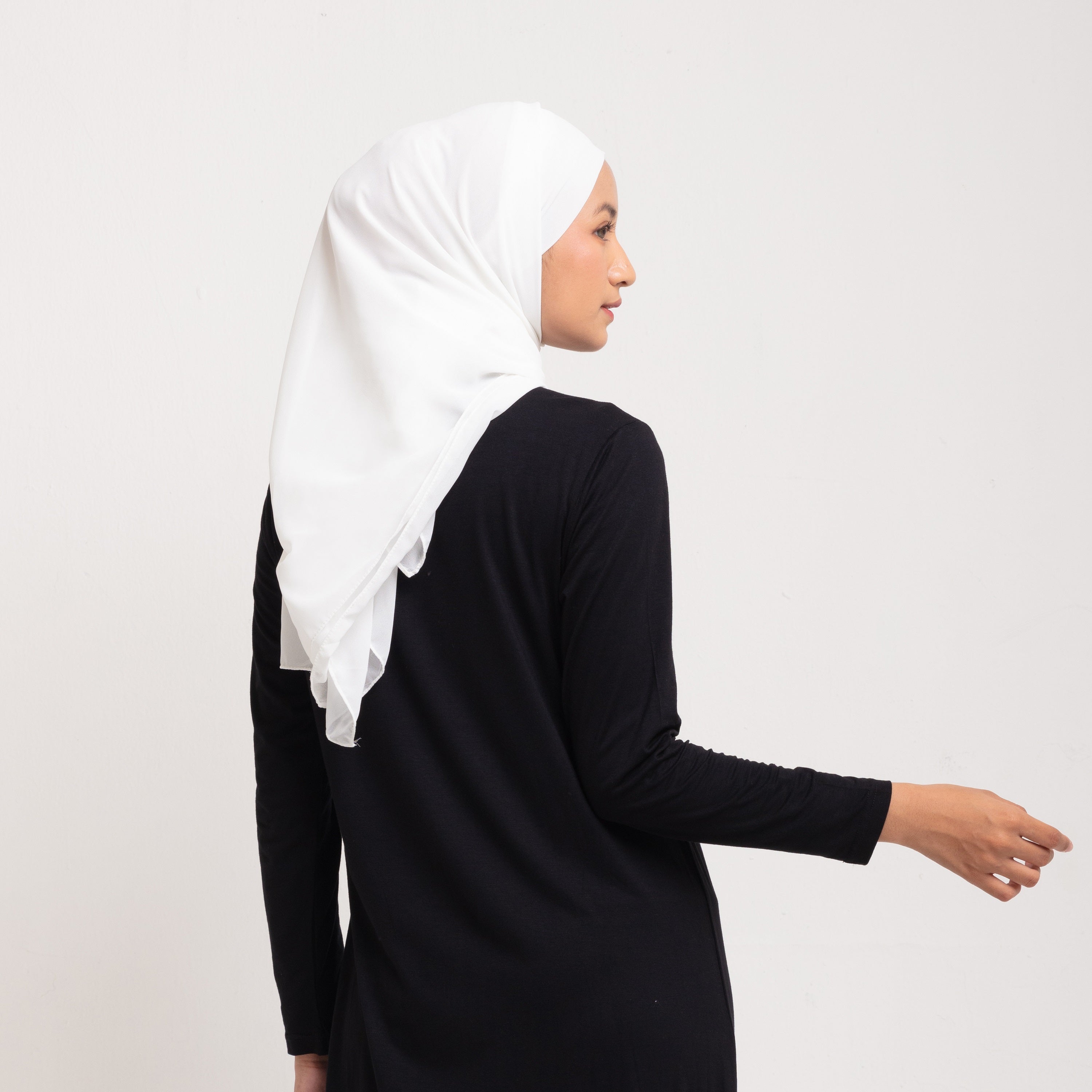 Hijab Square Instan - Broken White
