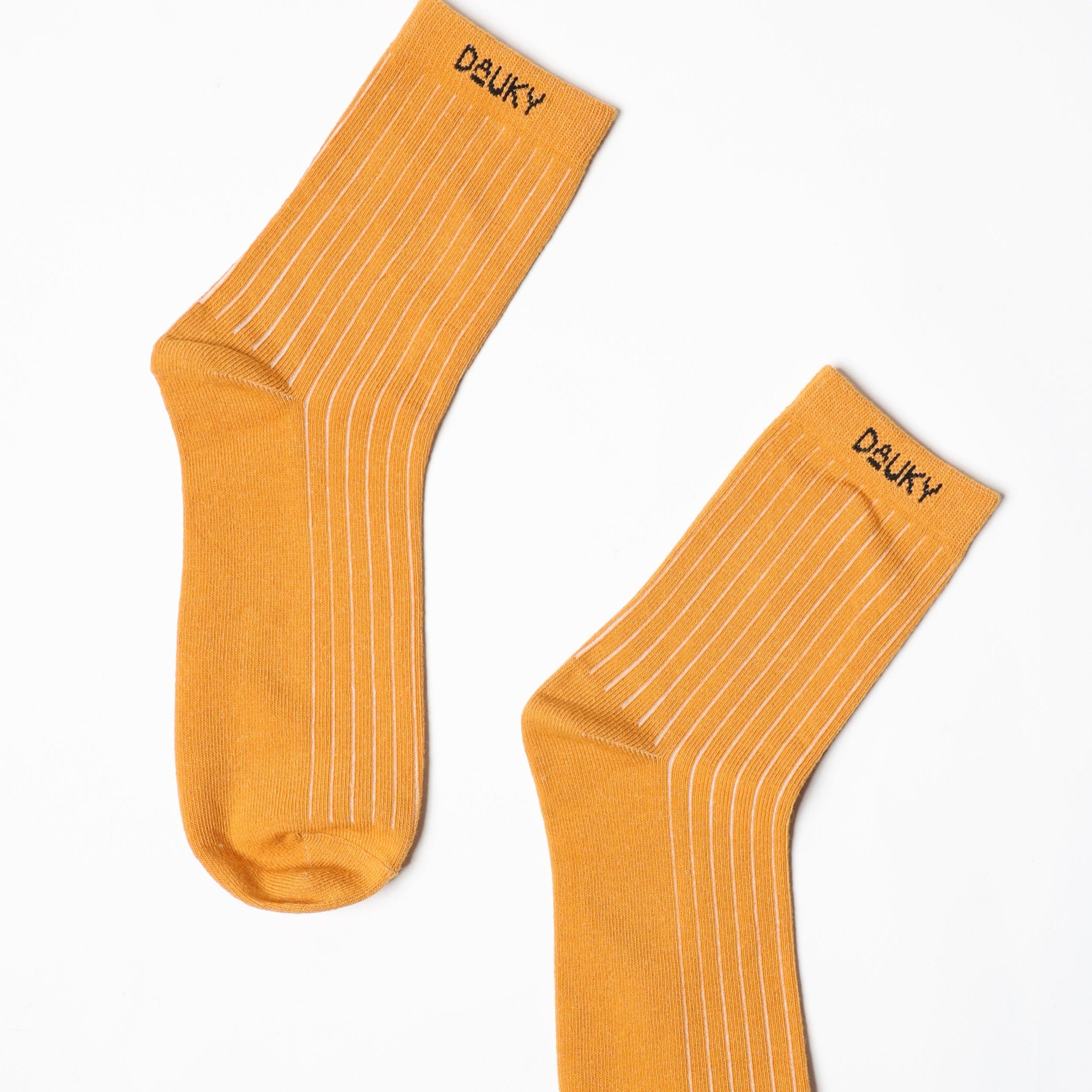 Dauky Kaos kaki Basic Rib Socks - Mustard