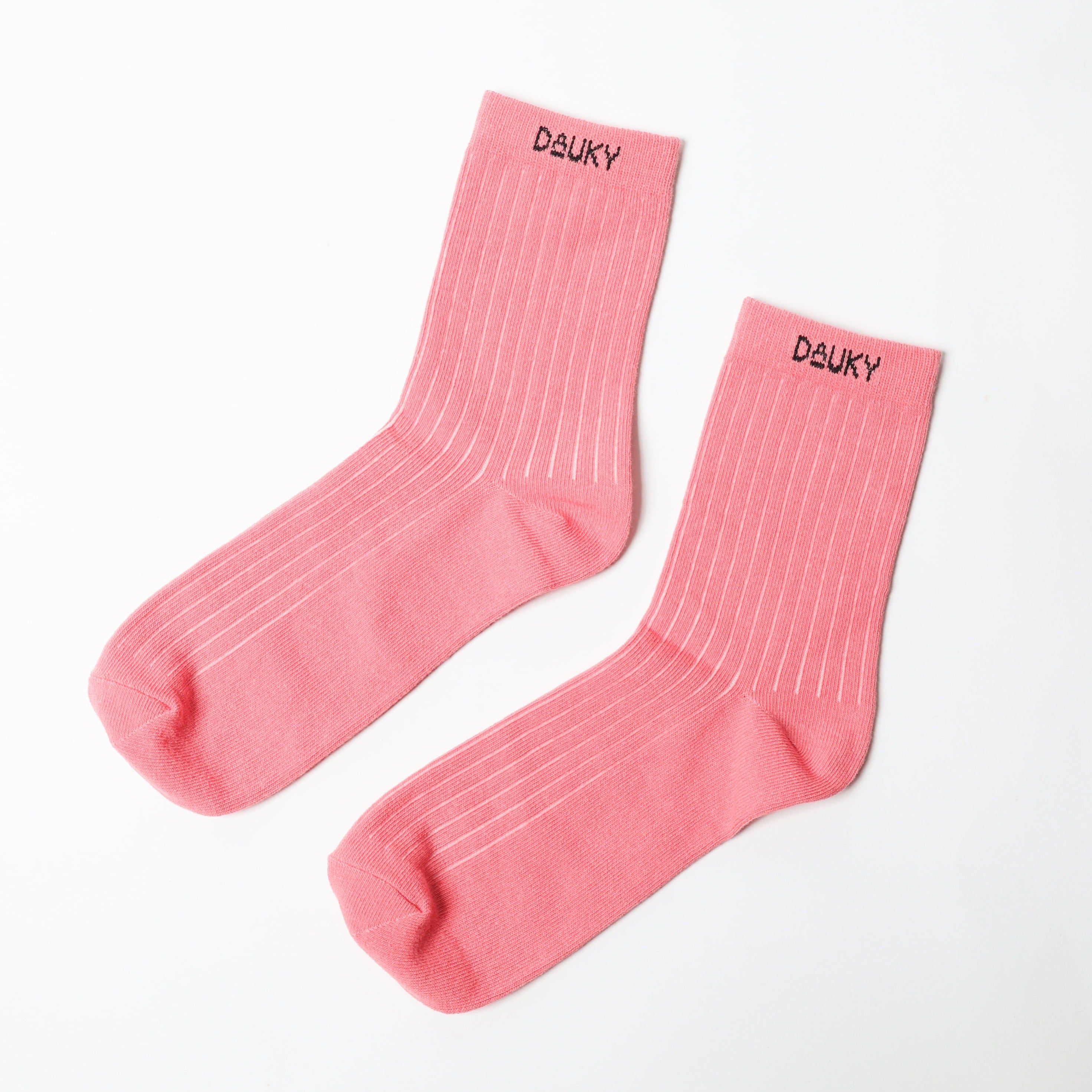 Basic Rib Socks - Pink