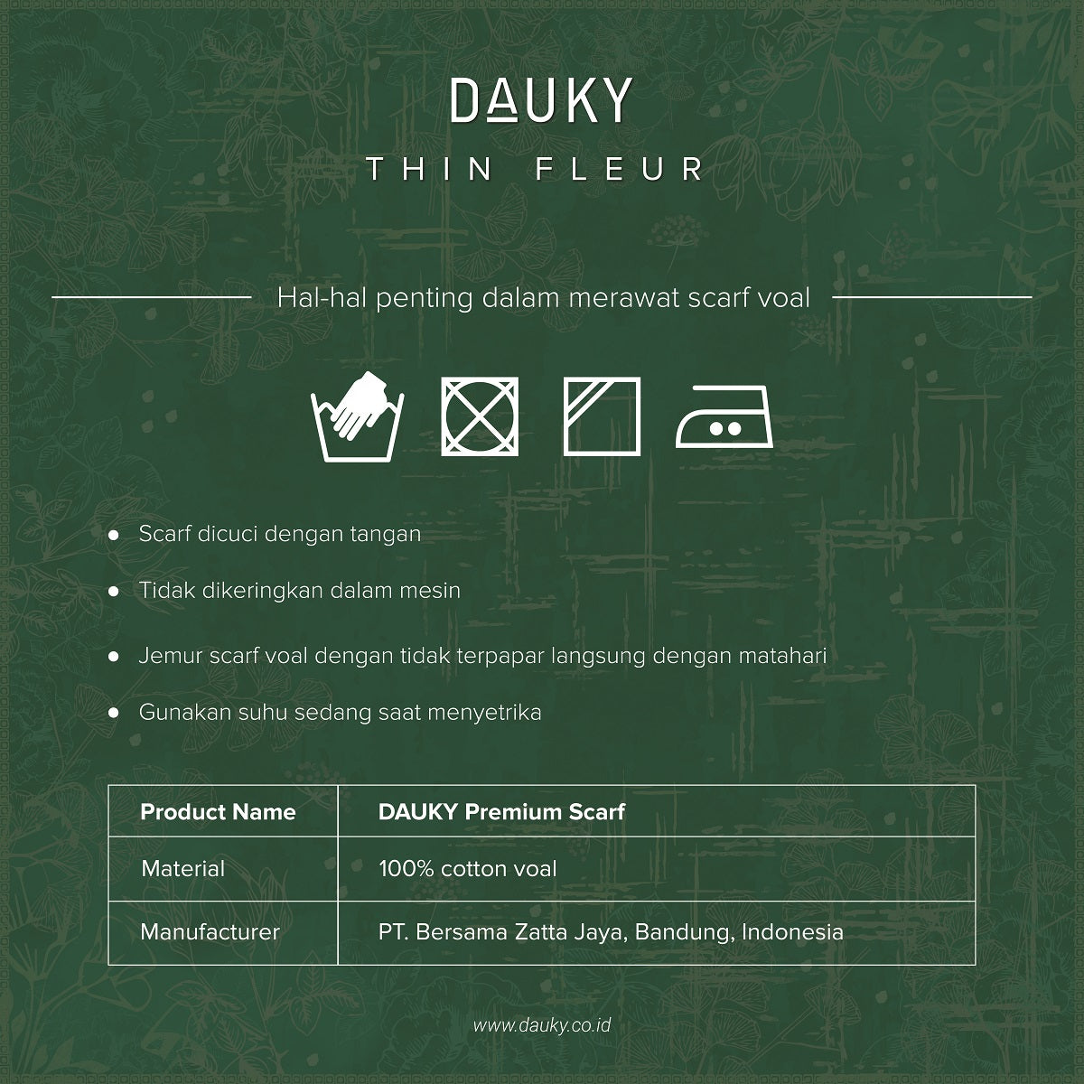 Thin Fleur Premium Scarf