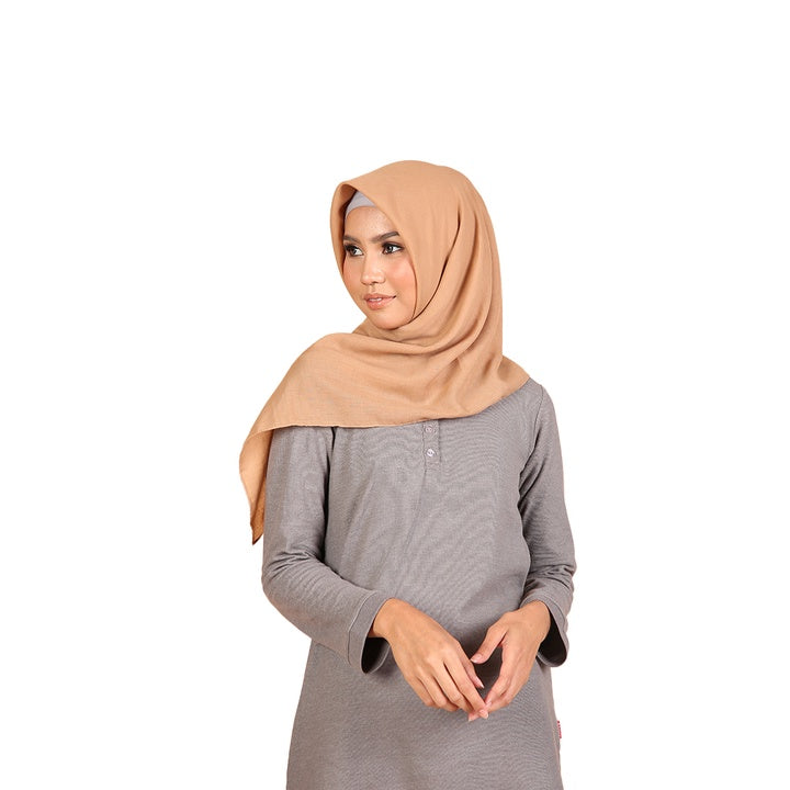 Dauky Hijab Segiempat Kerudung Polos Basic Voal Scarf