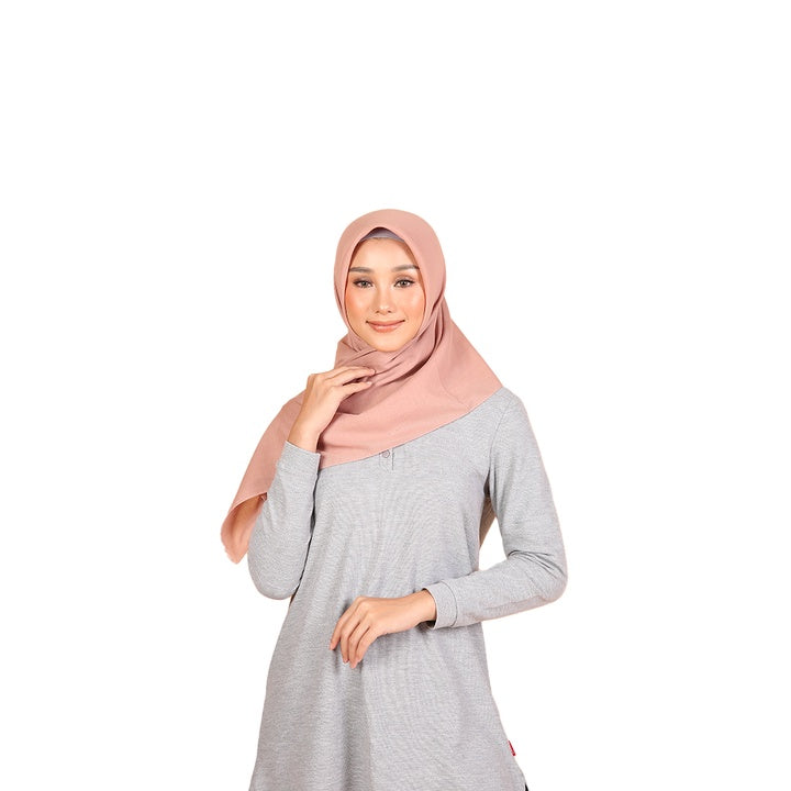Dauky Hijab Segiempat Kerudung Polos Basic Voal Scarf