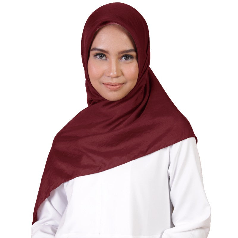 Dauky Hijab Segiempat Kerudung Monza Scarf - Maroon