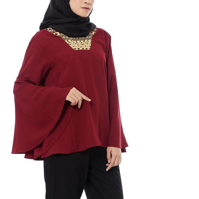 Dauky - Atasan Wanita S Tunic Fayna A Maroon