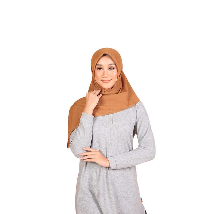 Dauky Hijab Segiempat Kerudung Polos Basic Voal Scarf