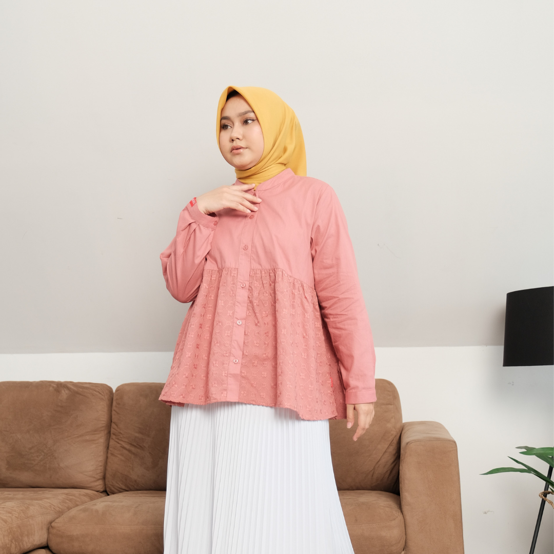 DAUKY Chantily Atasan Wanita S Tunik Texture