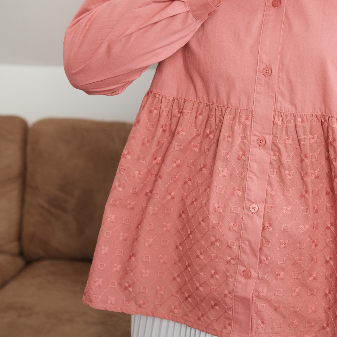 DAUKY Chantily Atasan Wanita S Tunik Texture