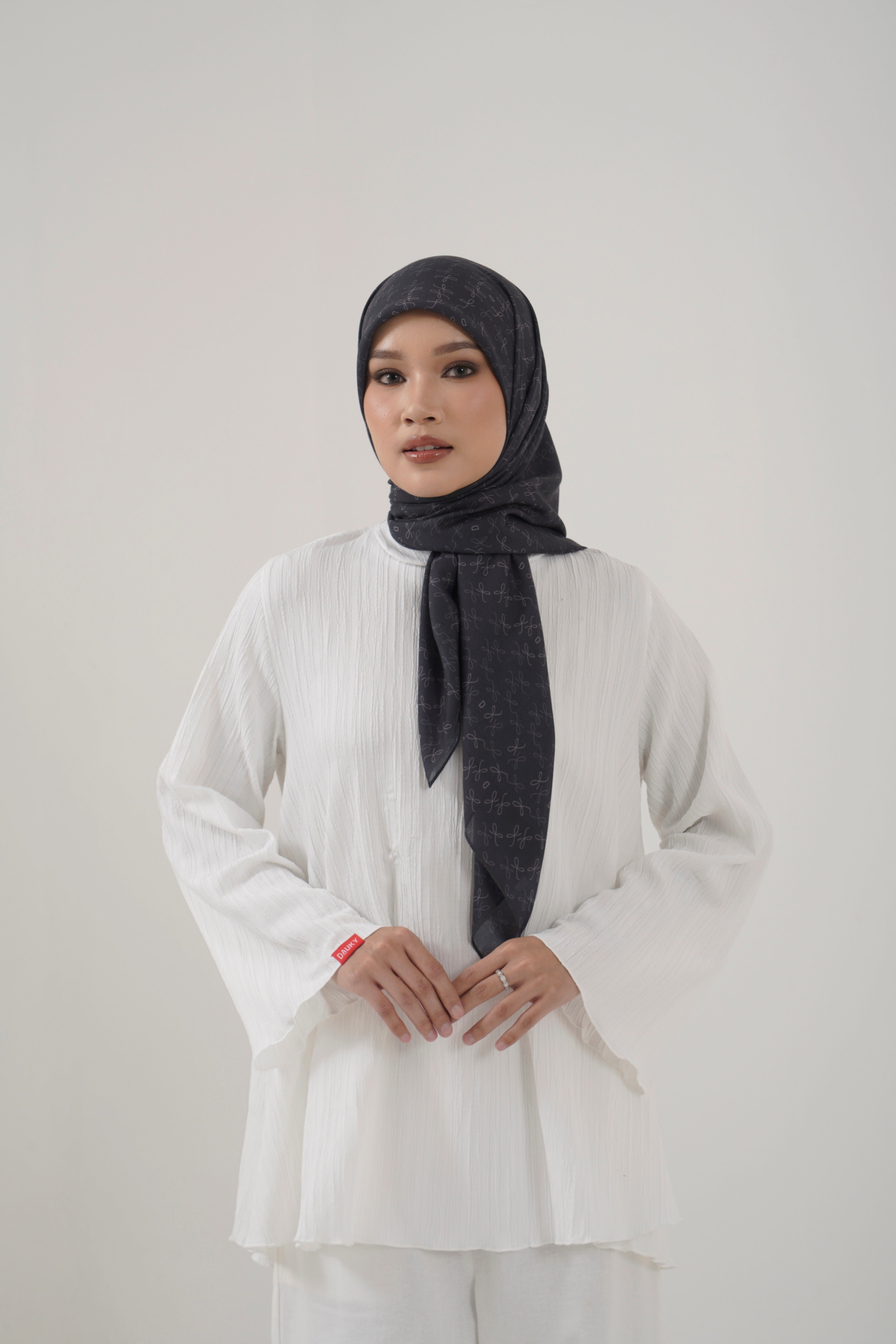 Ribbon Monogram Scarf