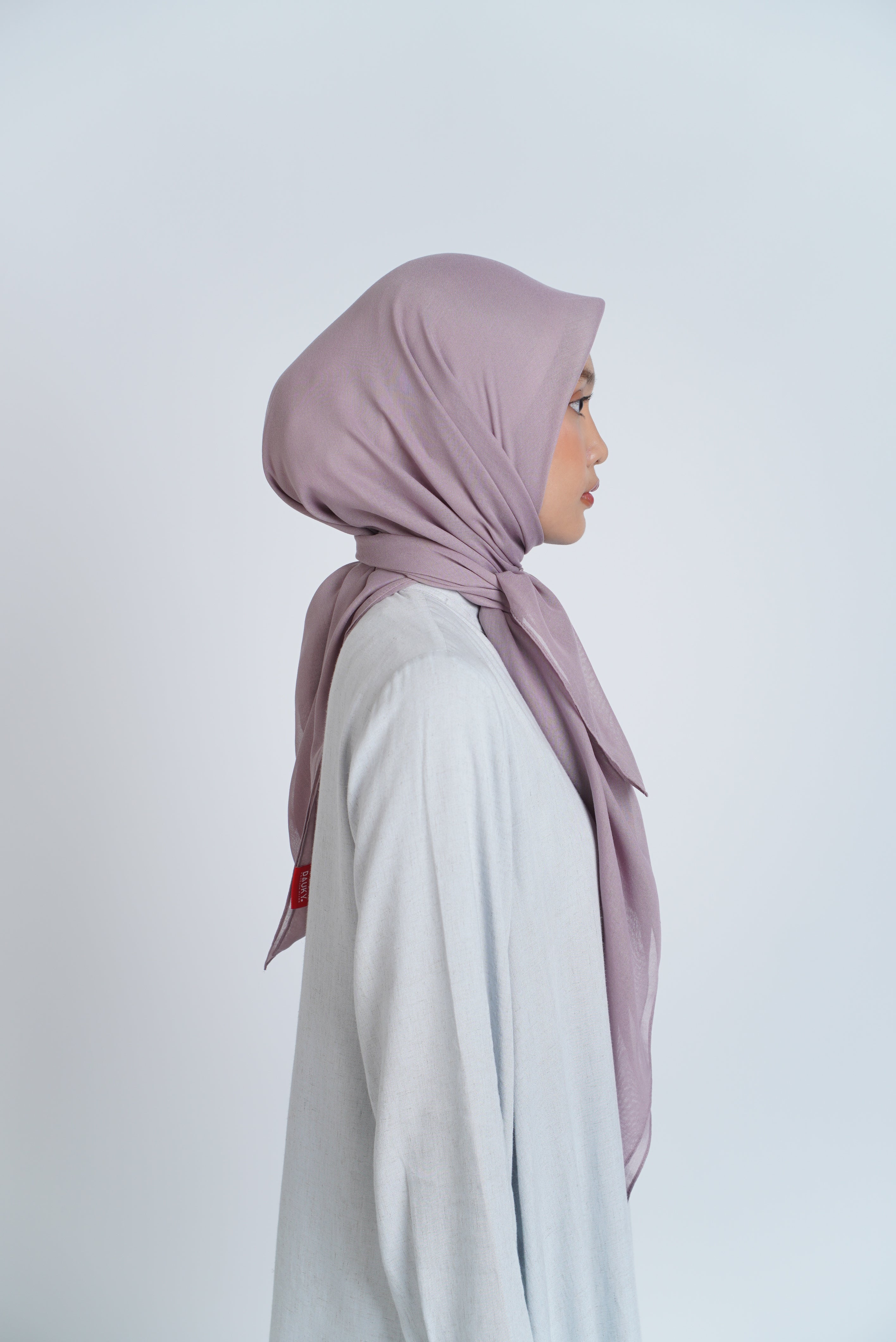 SIGNATURED PLAIN SCARF - TAUPE