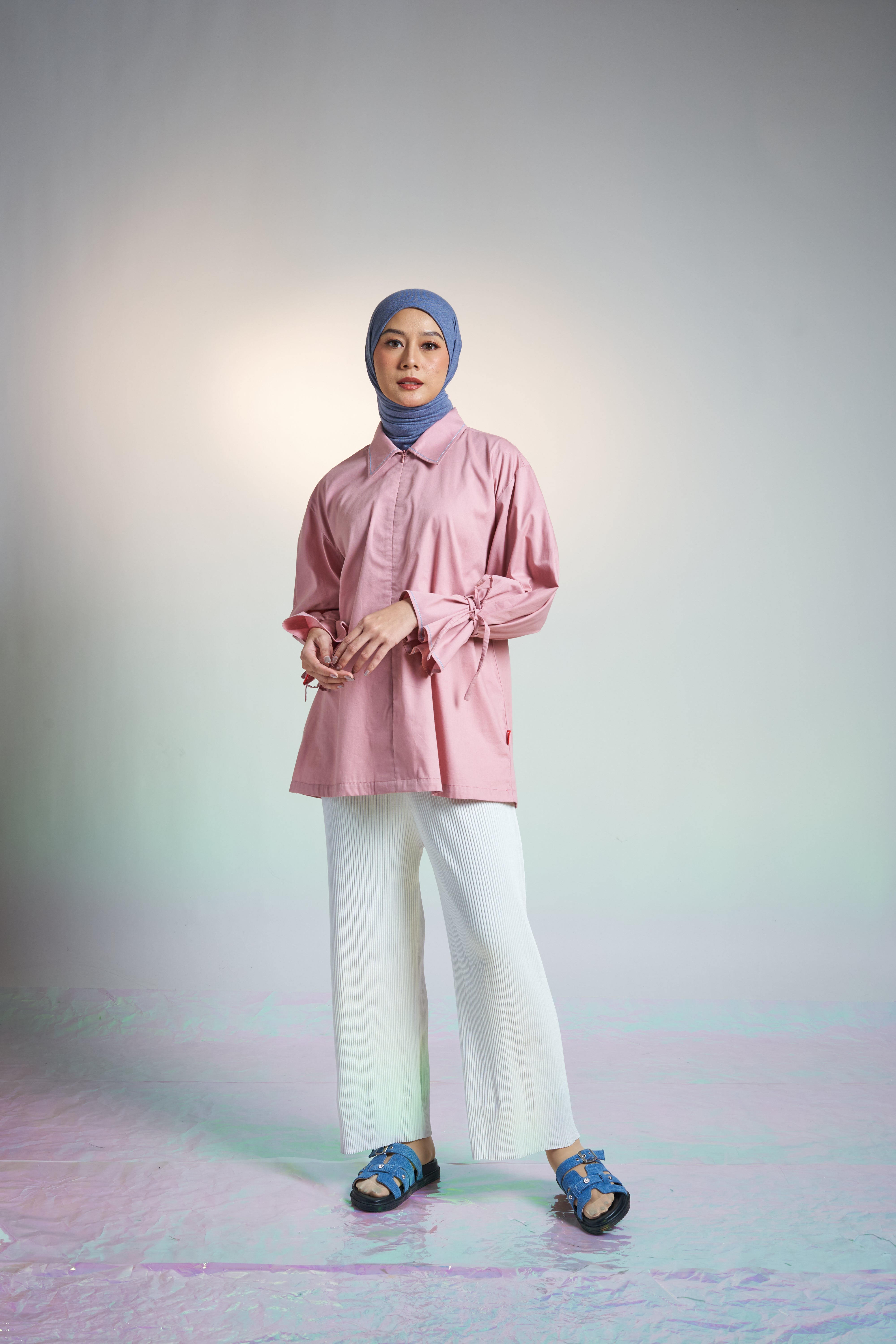 M TUNIC FLARE AIRY COTTON - DUSTY PINK