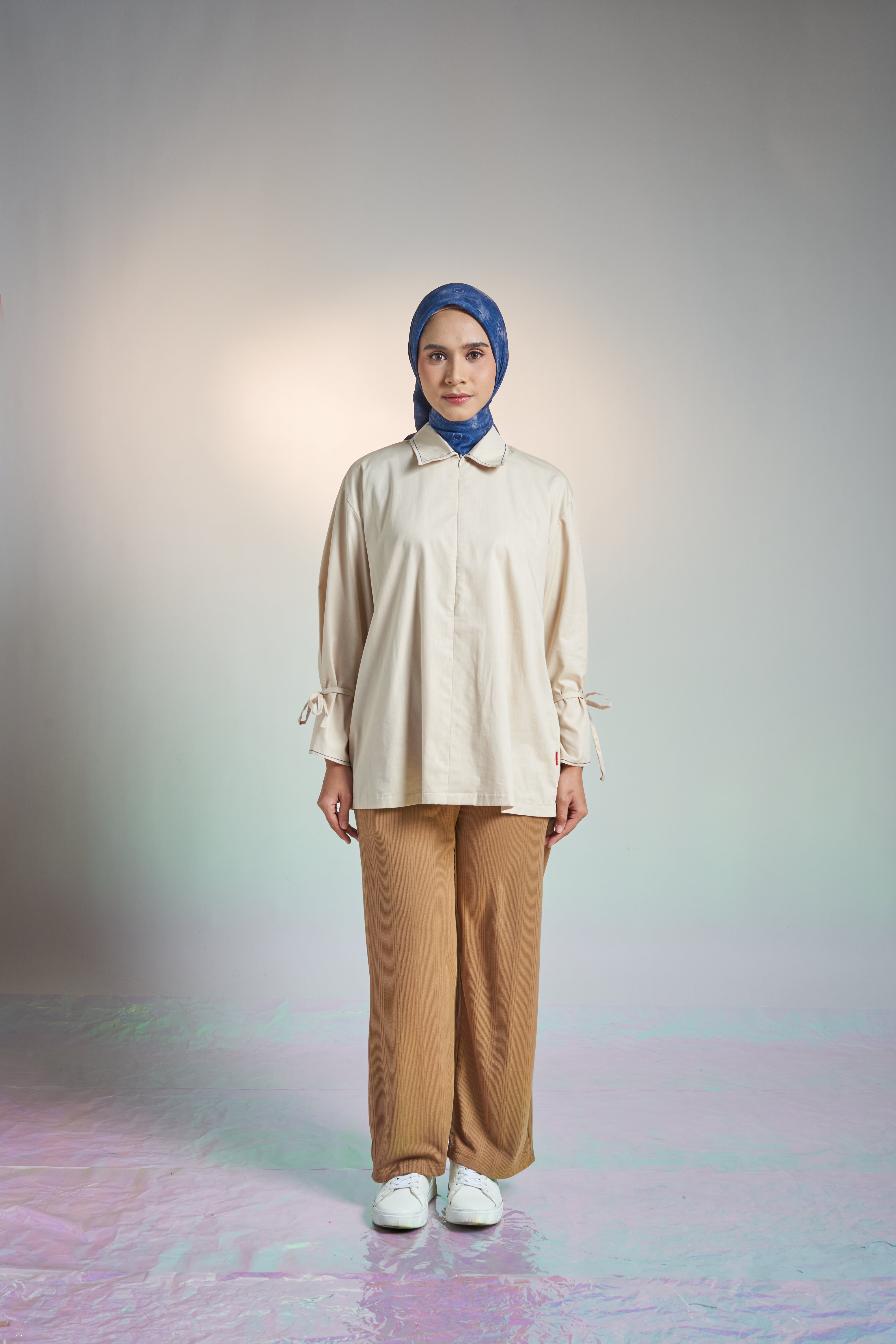 M TUNIC FLARE AIRY COTTON - CREAM