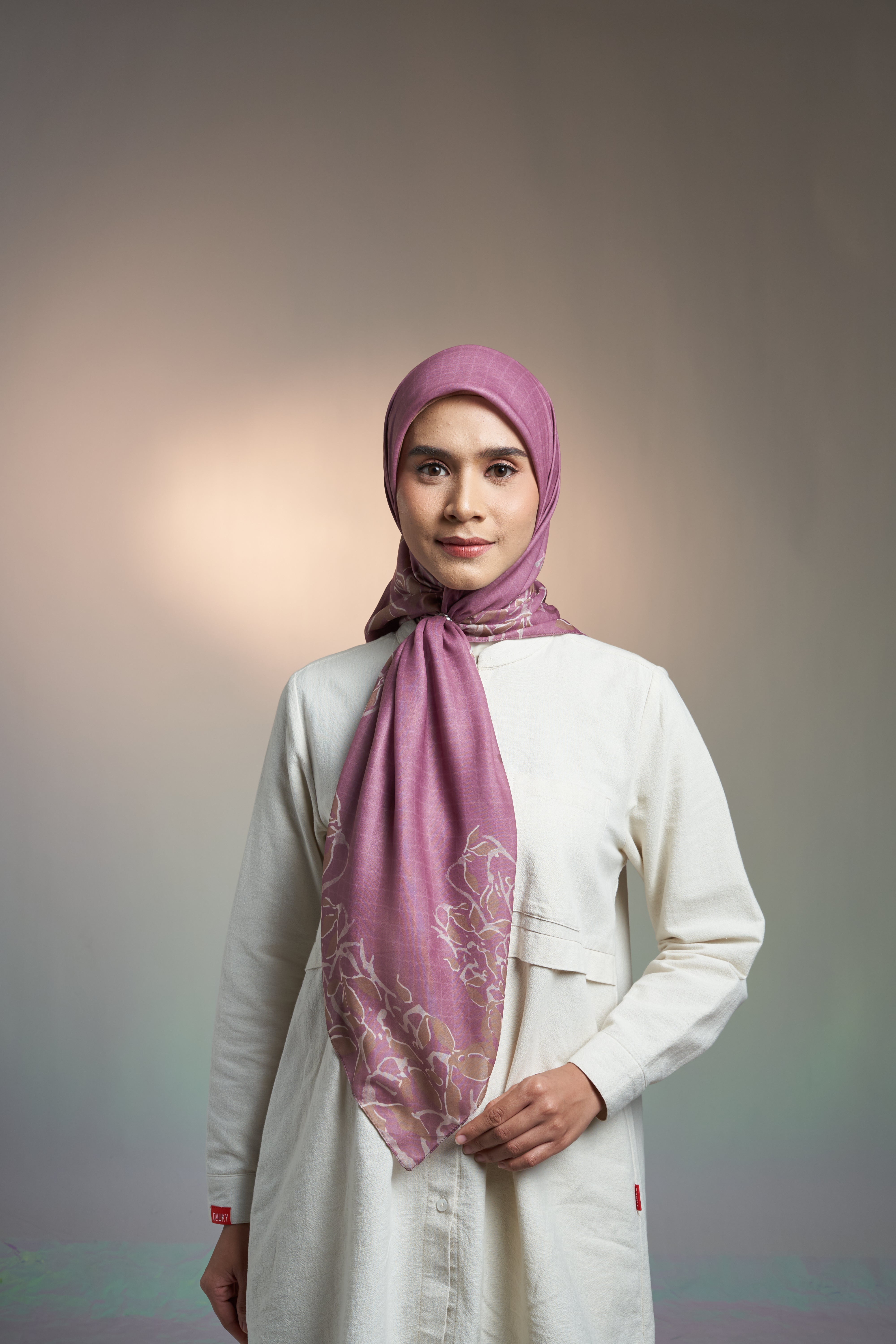 RELAXED SPRING SCARF - DUSTY PINK