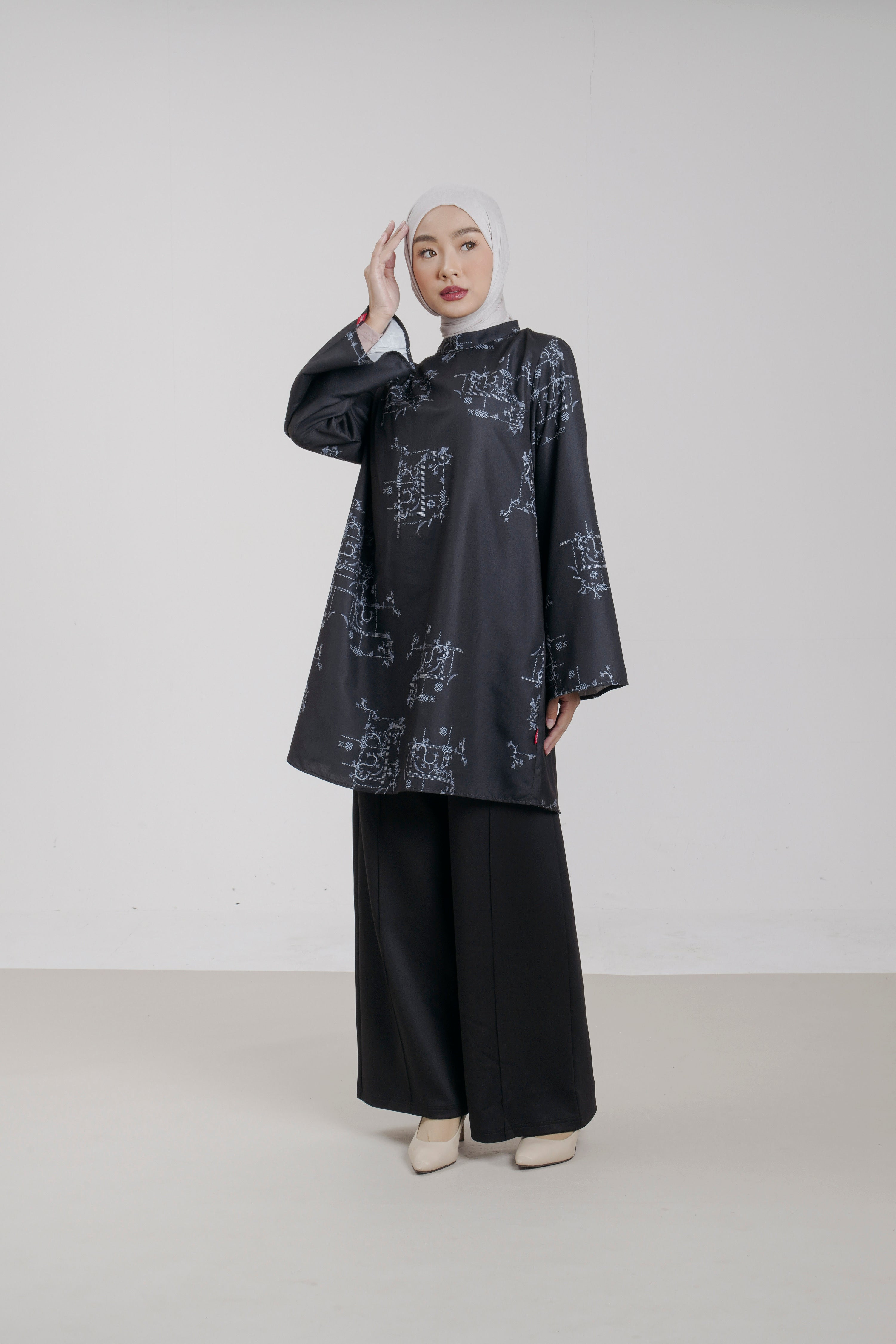 M Tunic Drape Bitter Bloom