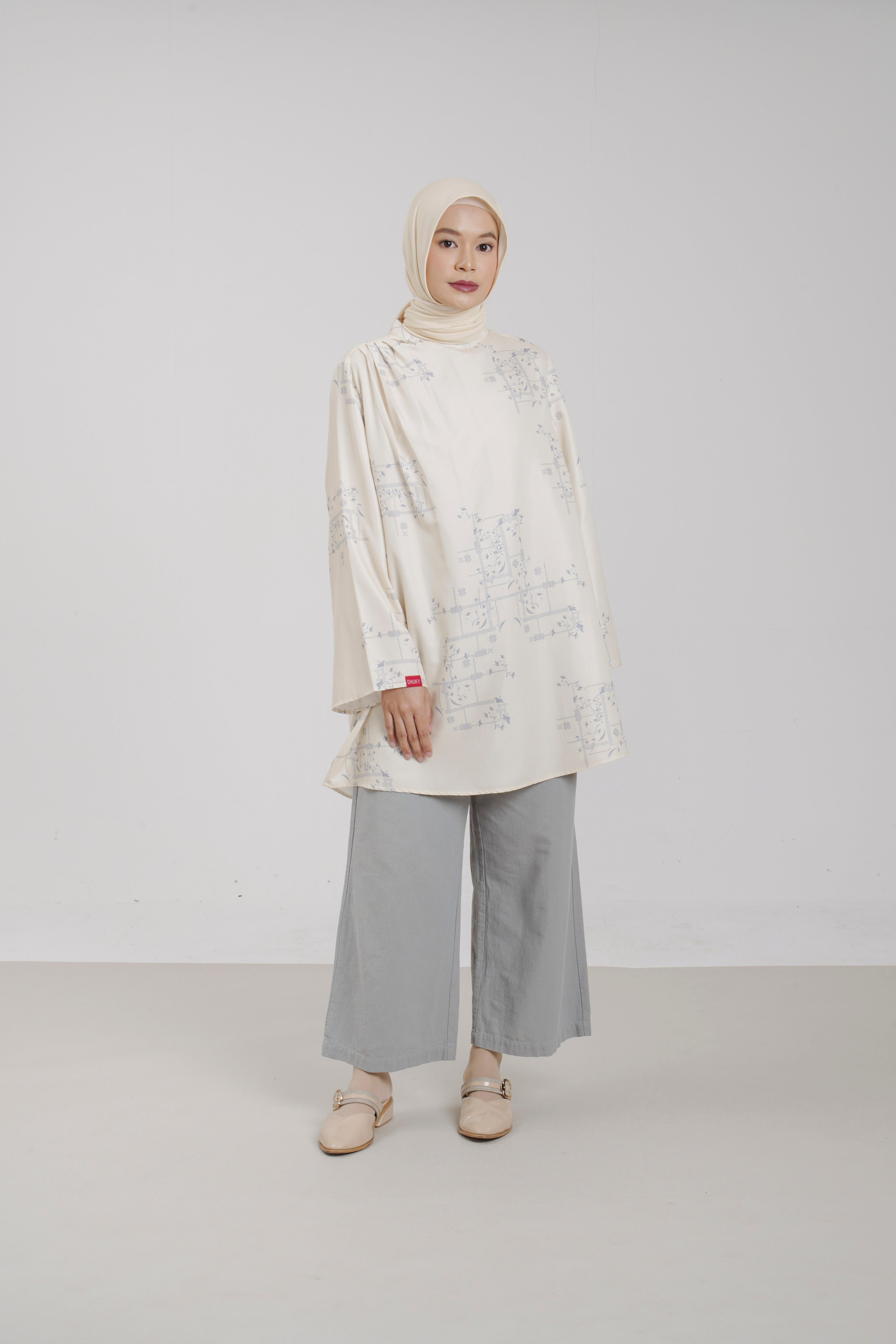 M Tunic Drape Bitter Bloom