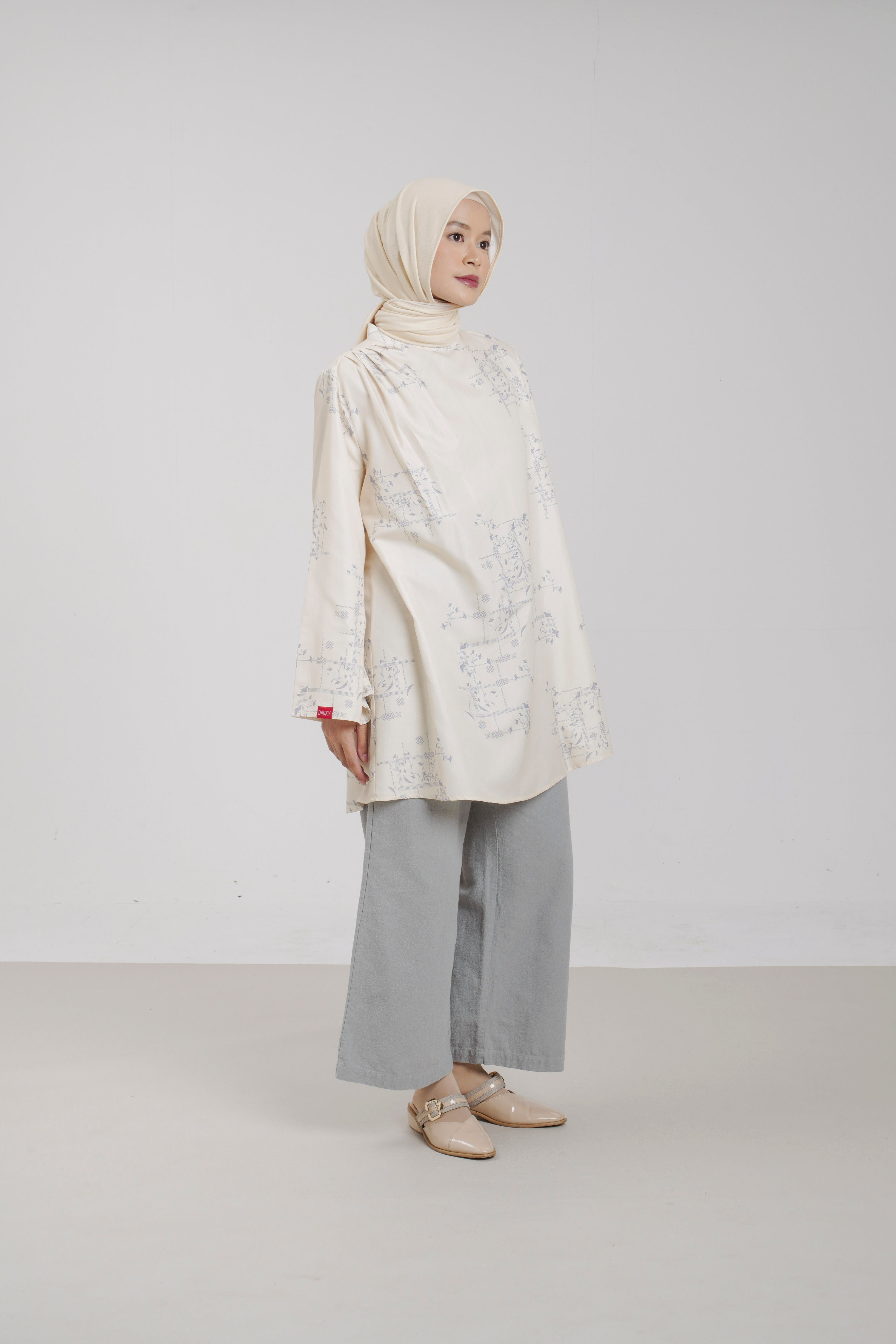 M Tunic Drape Bitter Bloom