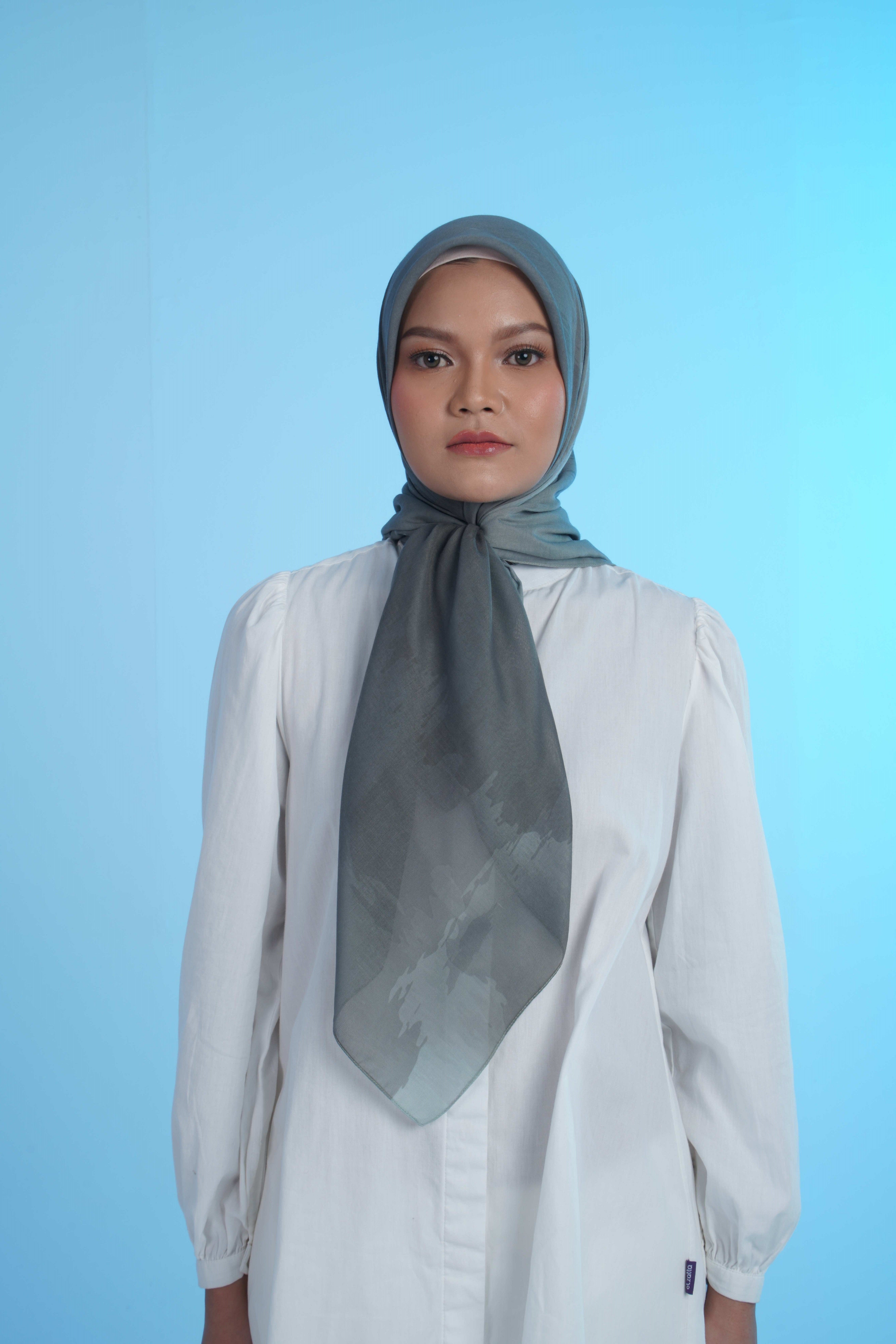 GRID WATER COLOR SCARF