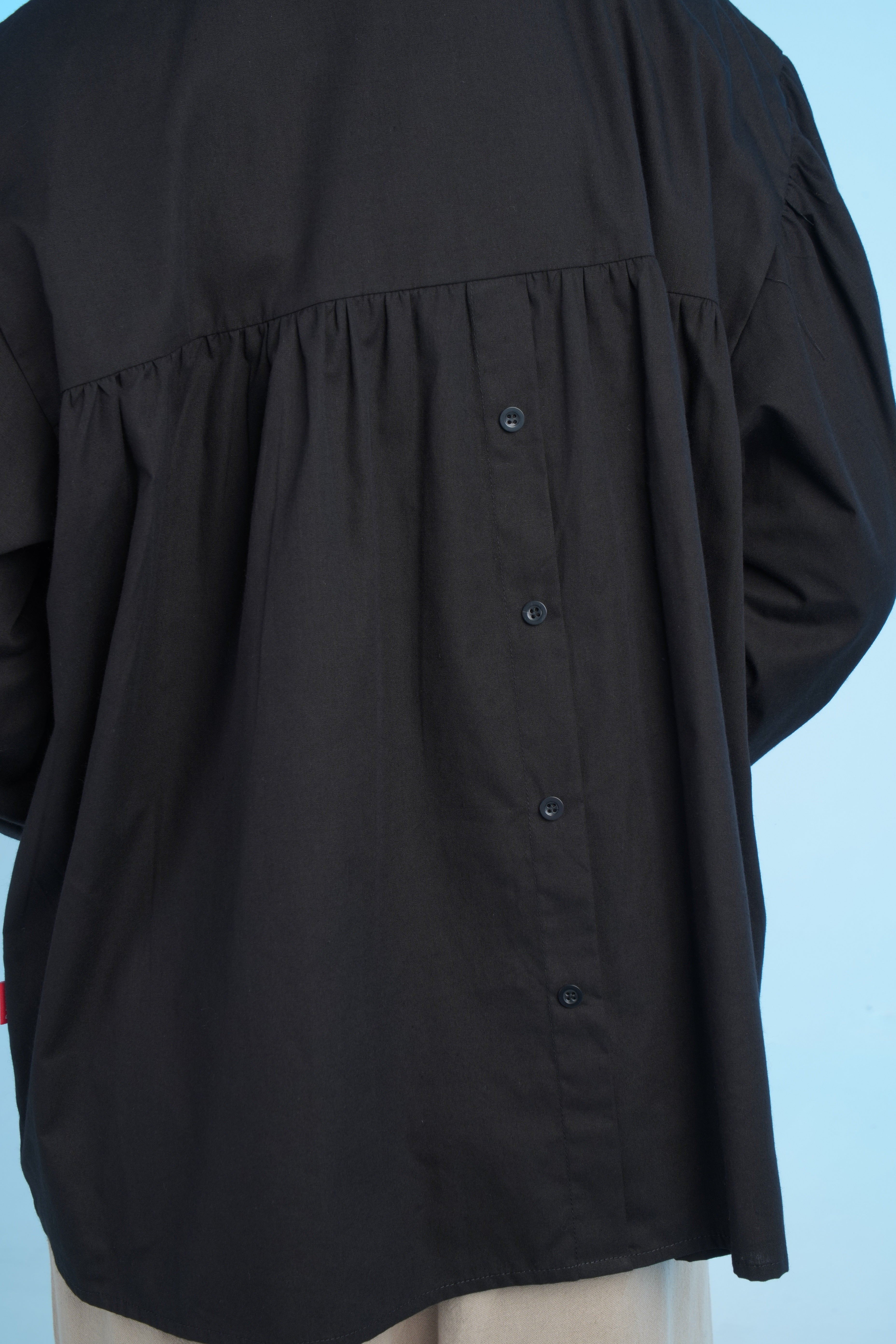 S TUNIC FRILL POPLIN