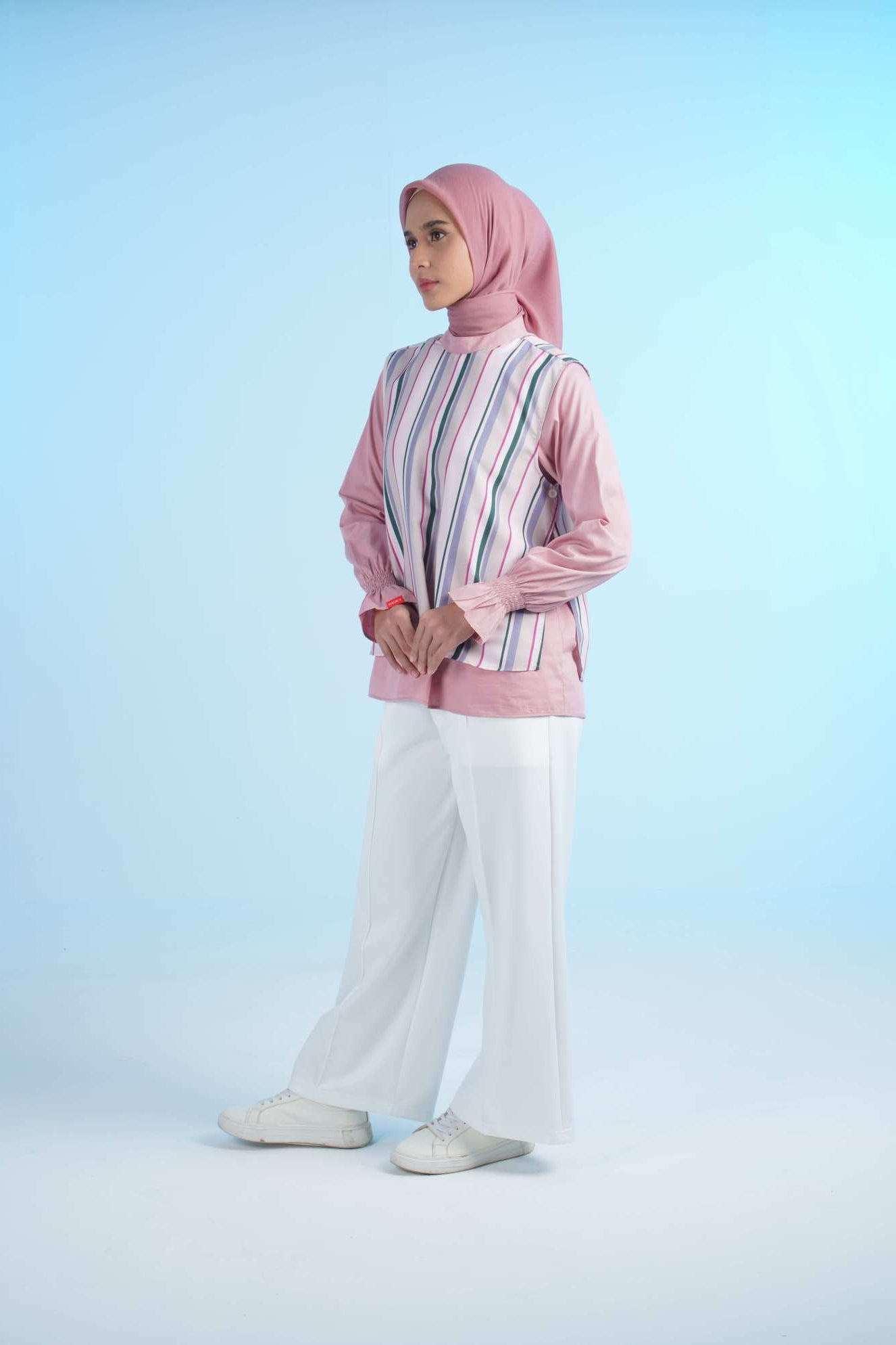 S TUNIC STRIPE - PINK