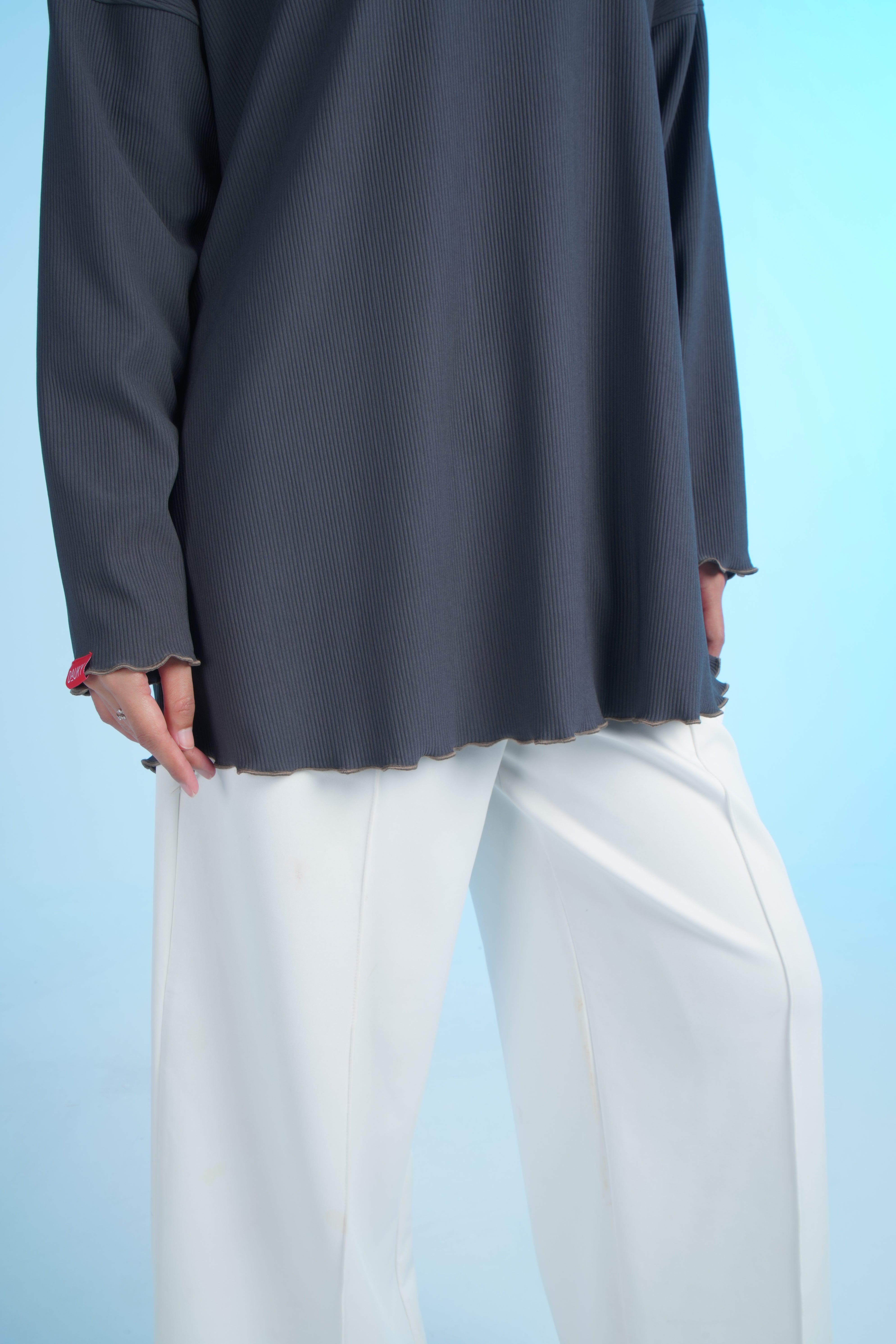 M TUNIC BS CONTRASTED LINE
