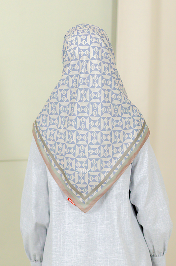 Geo Monogram Scarf - Ivory