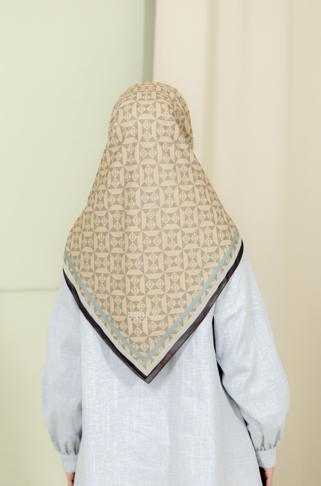 Geo Monogram Scarf - Camel