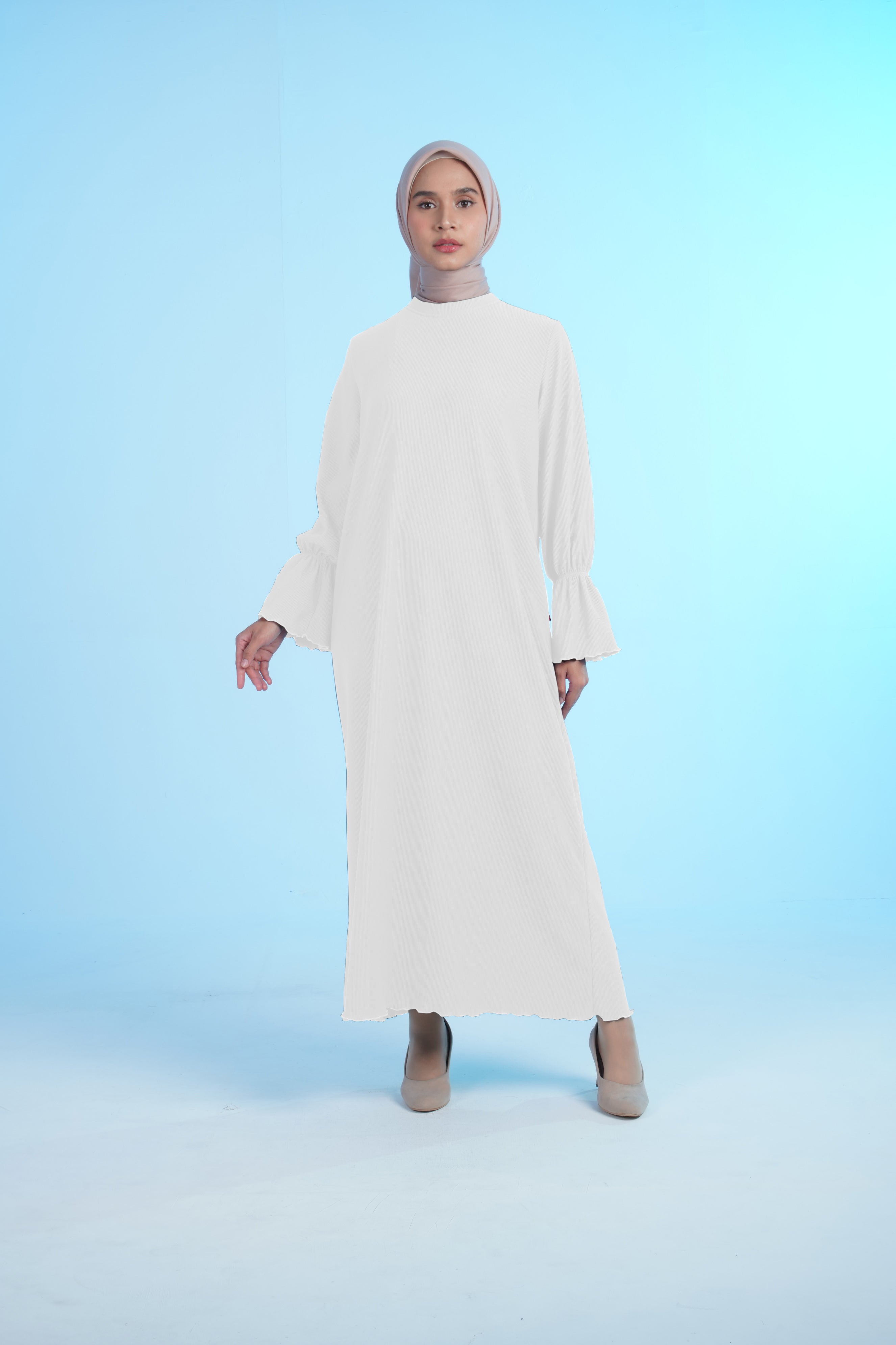 L DRESS CONTRASTED LINE B