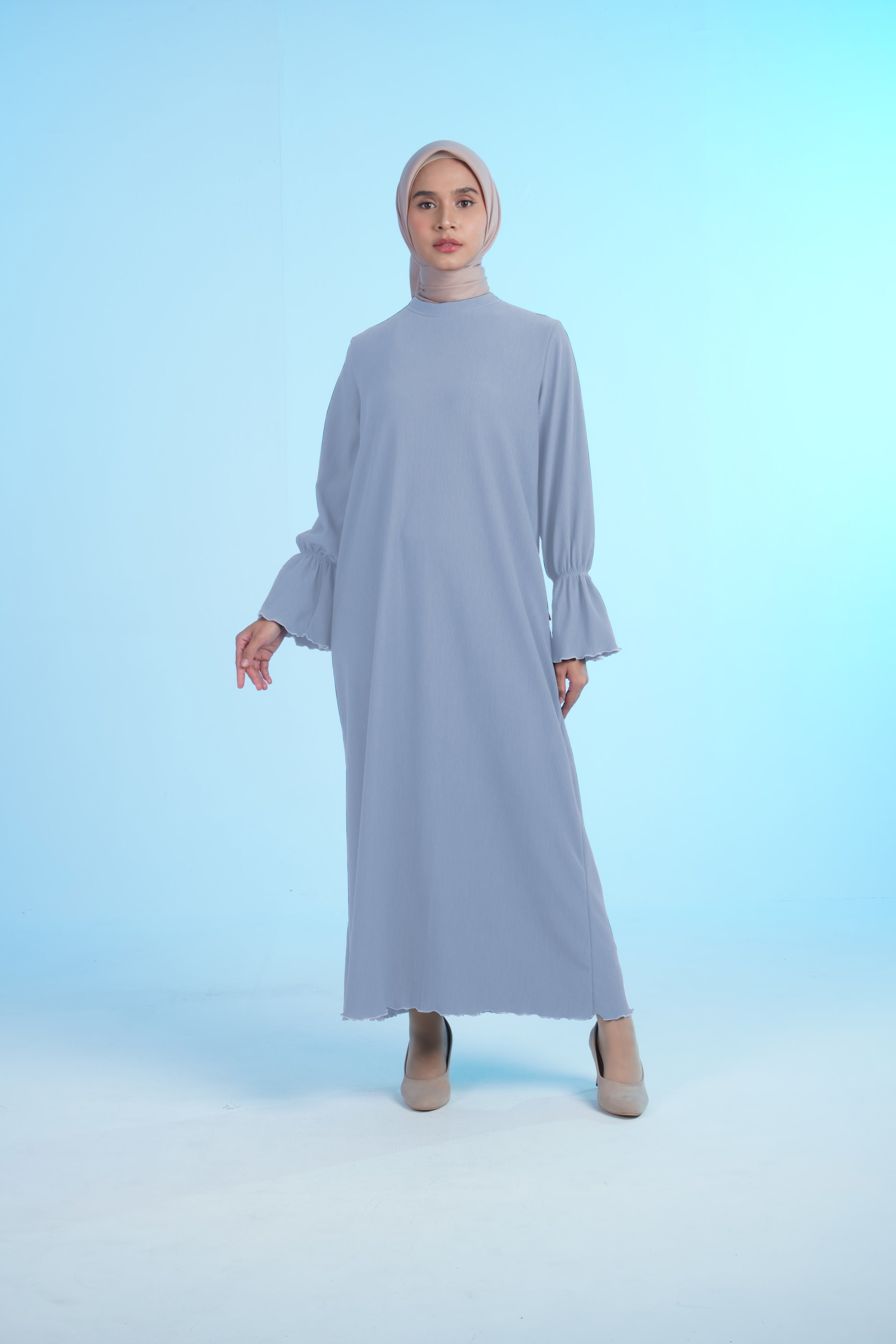 L DRESS CONTRASTED LINE B