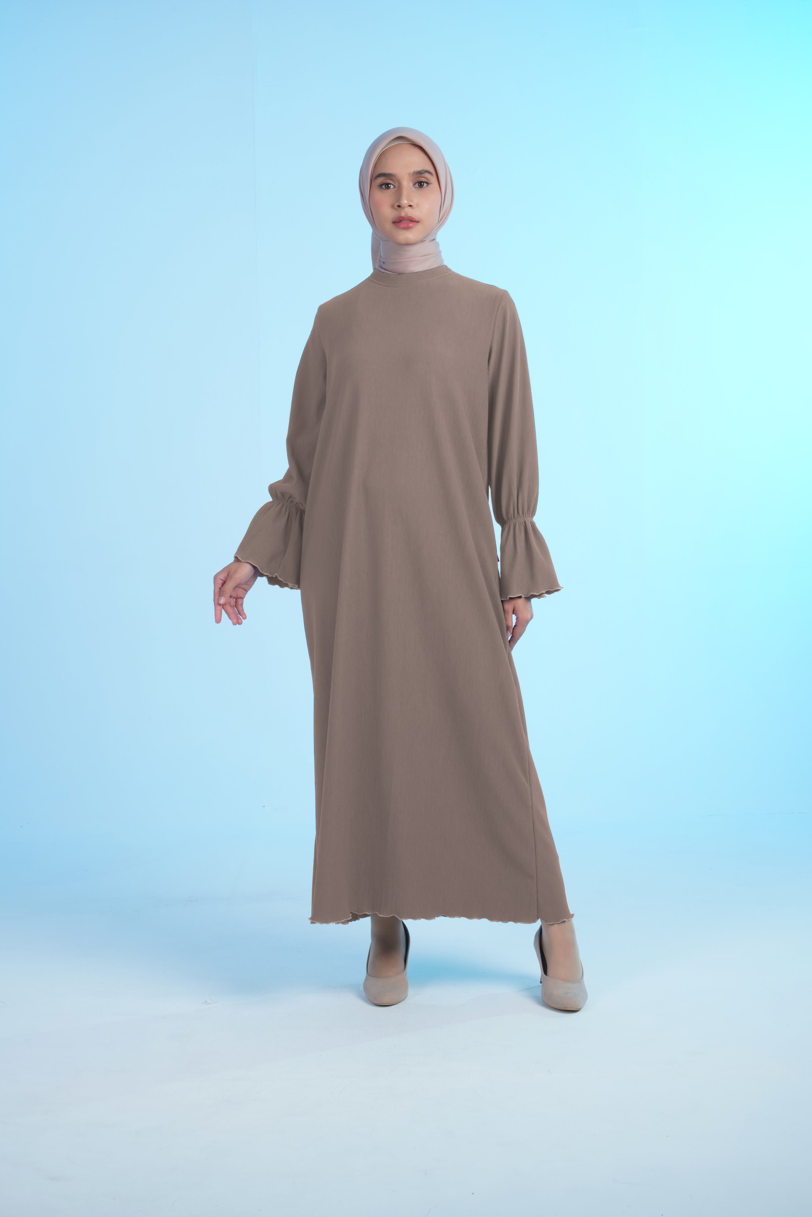 L DRESS CONTRASTED LINE B