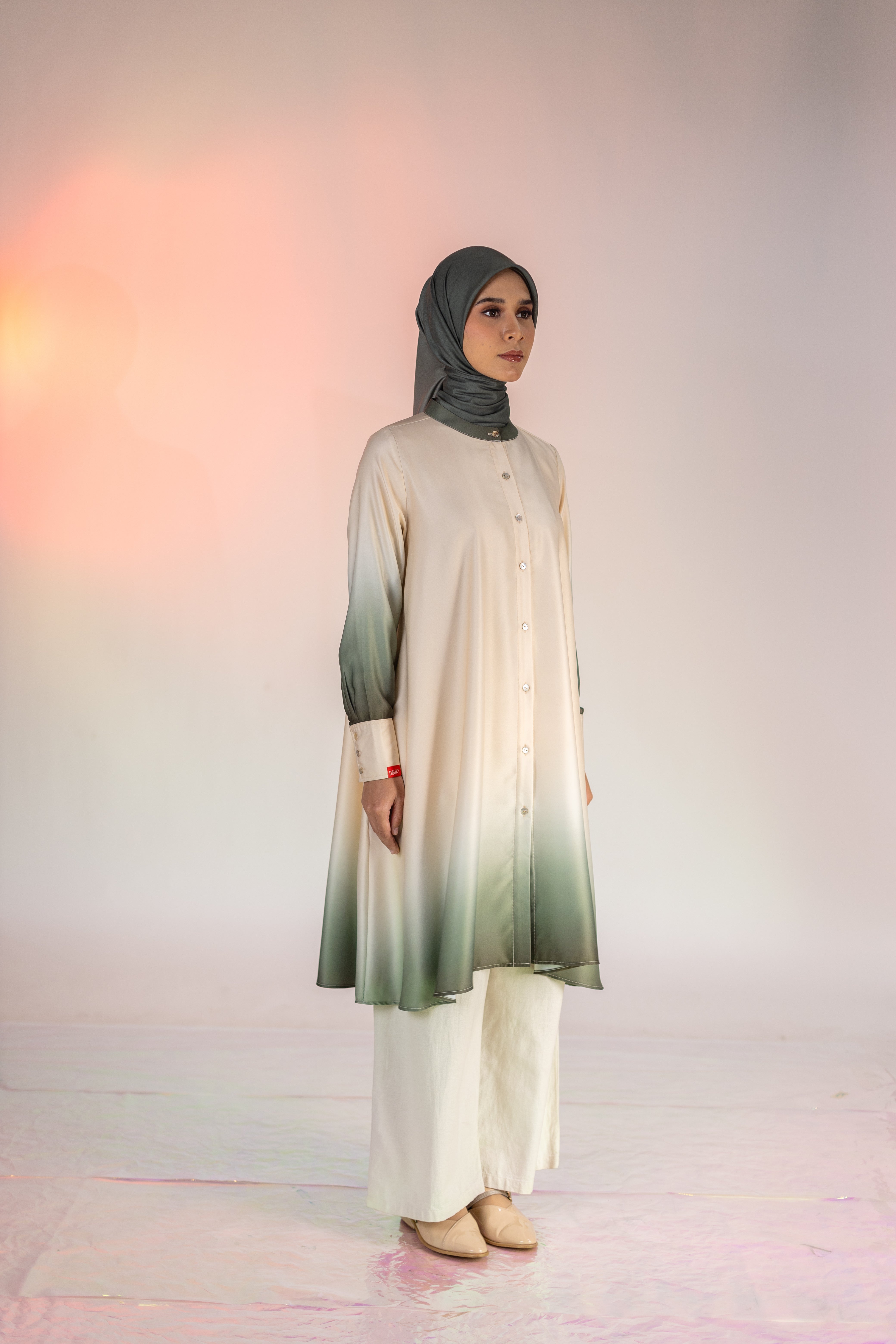 L Tunic Basic Ombre - Beige