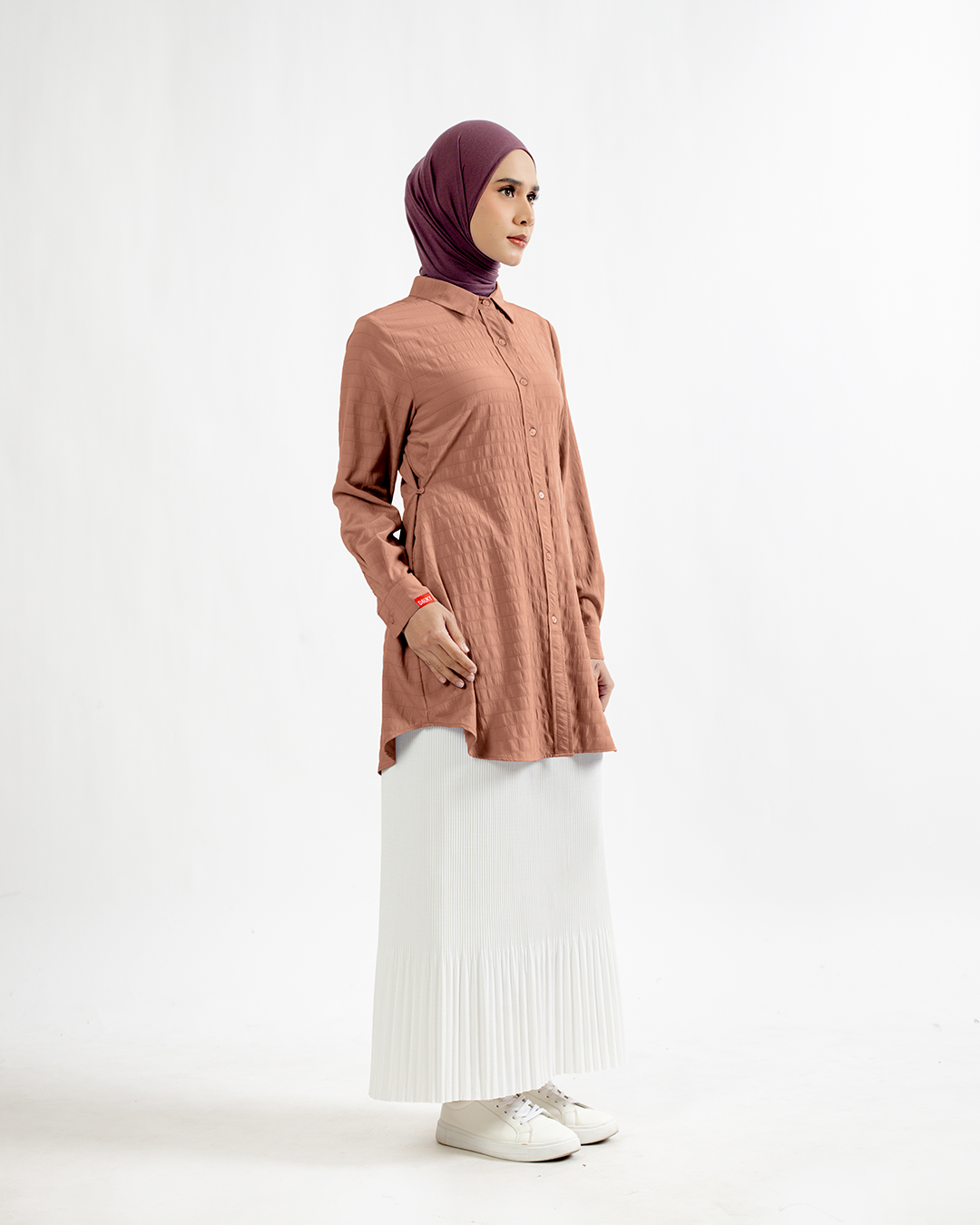 M Tunic Wrinkled Stripe - Khaky