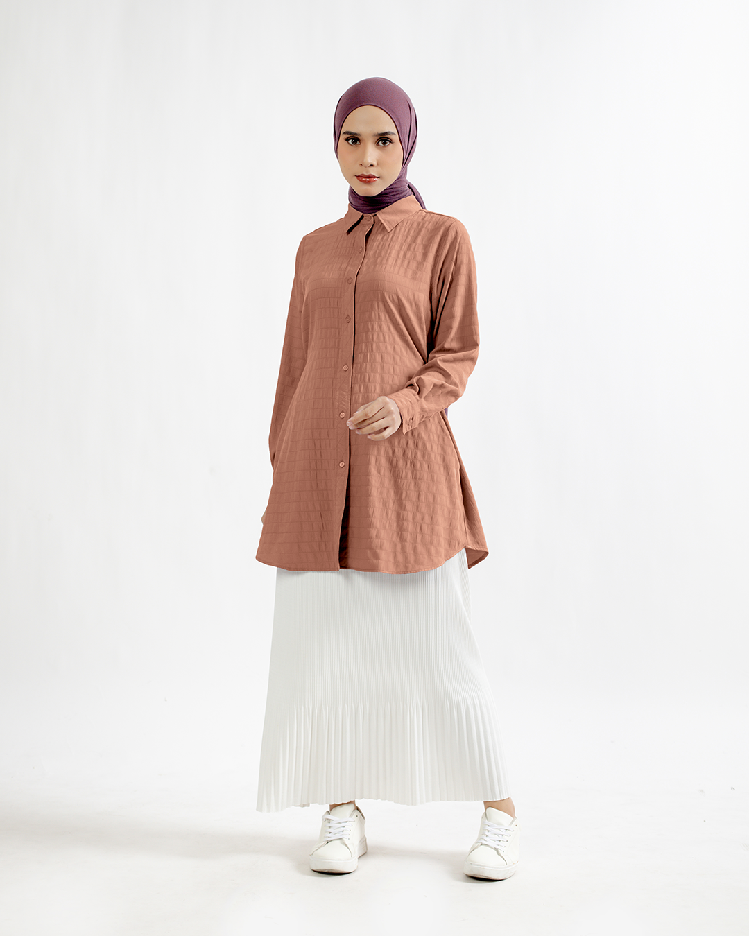 M Tunic Wrinkled Stripe - Khaky