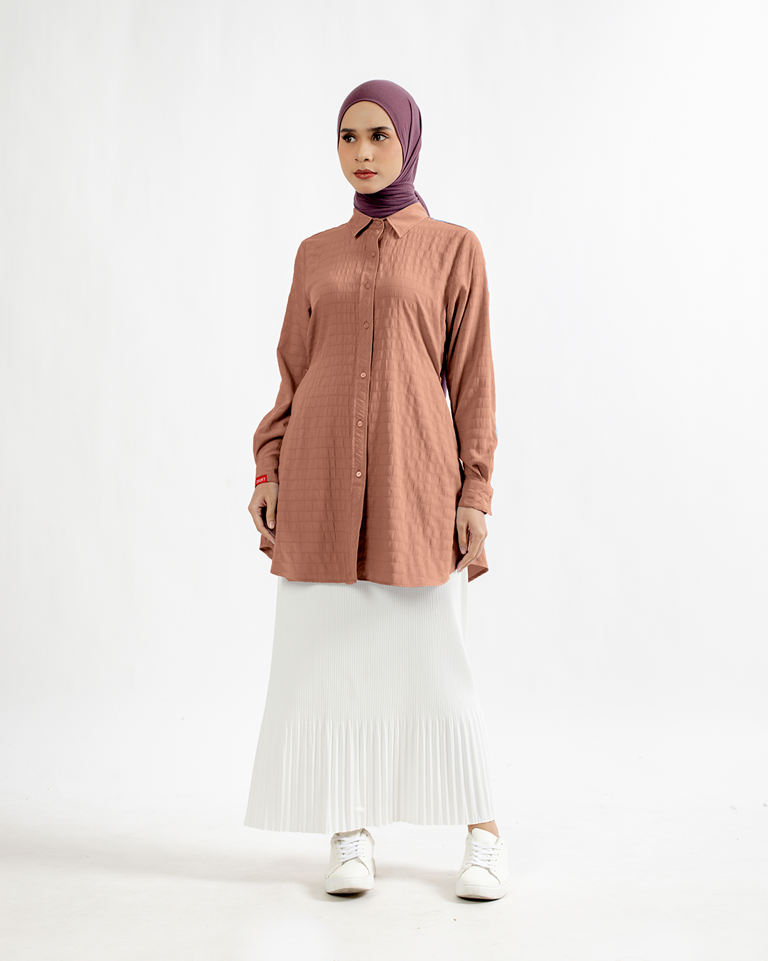 M Tunic Wrinkled Stripe - Khaky