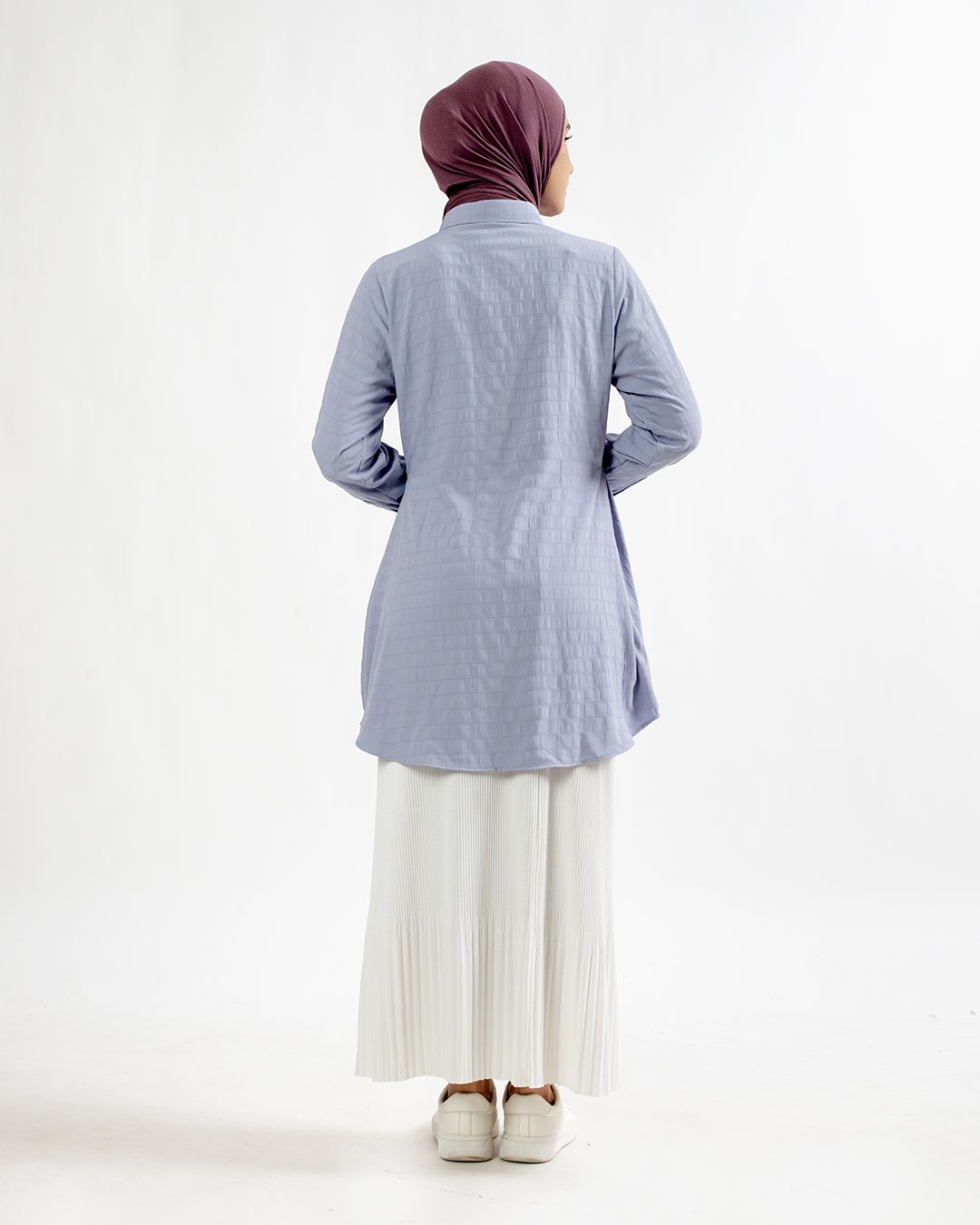 M Tunic Wrinkled Stripe - Light Denim