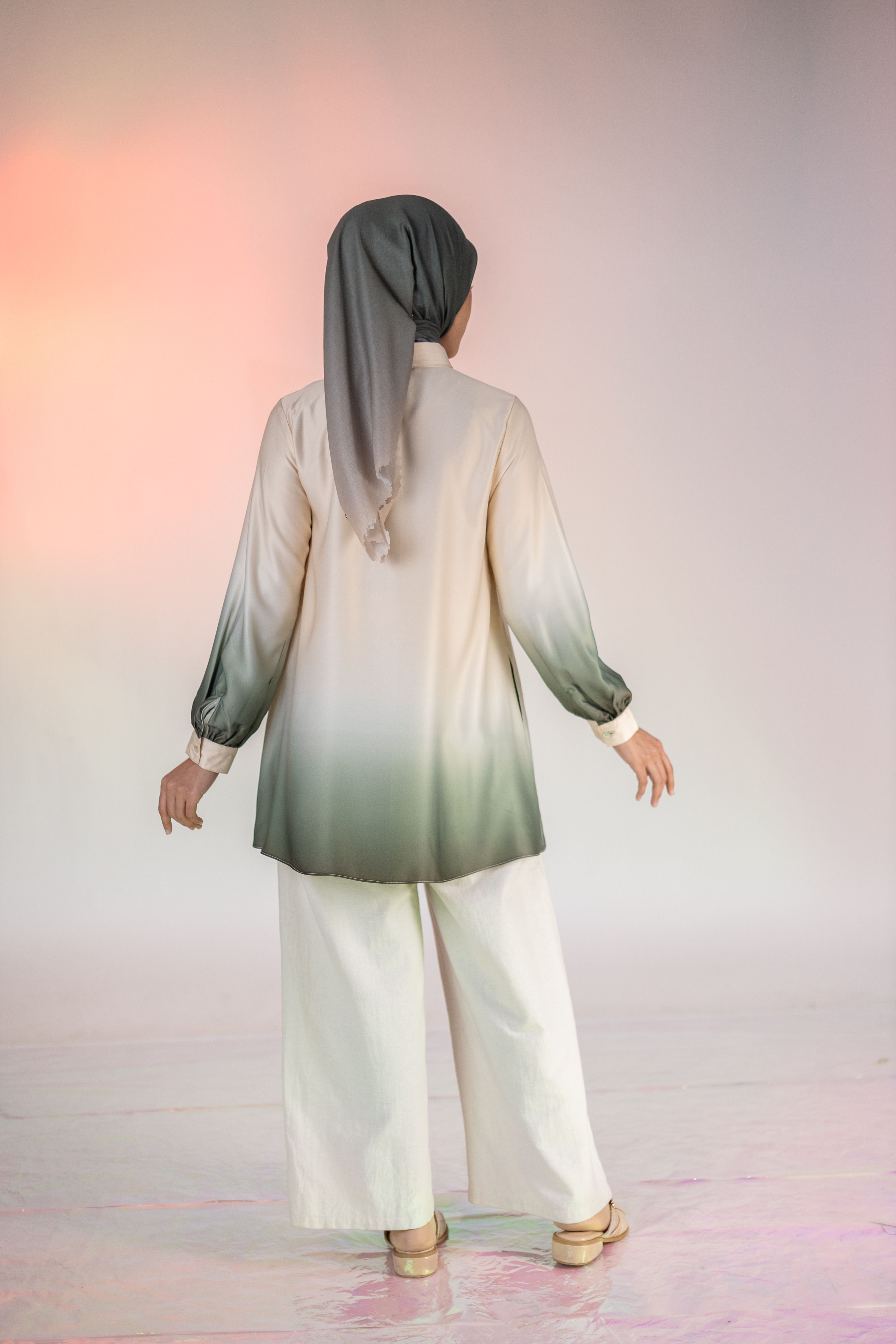 M Tunic Basic Ombre - Beige