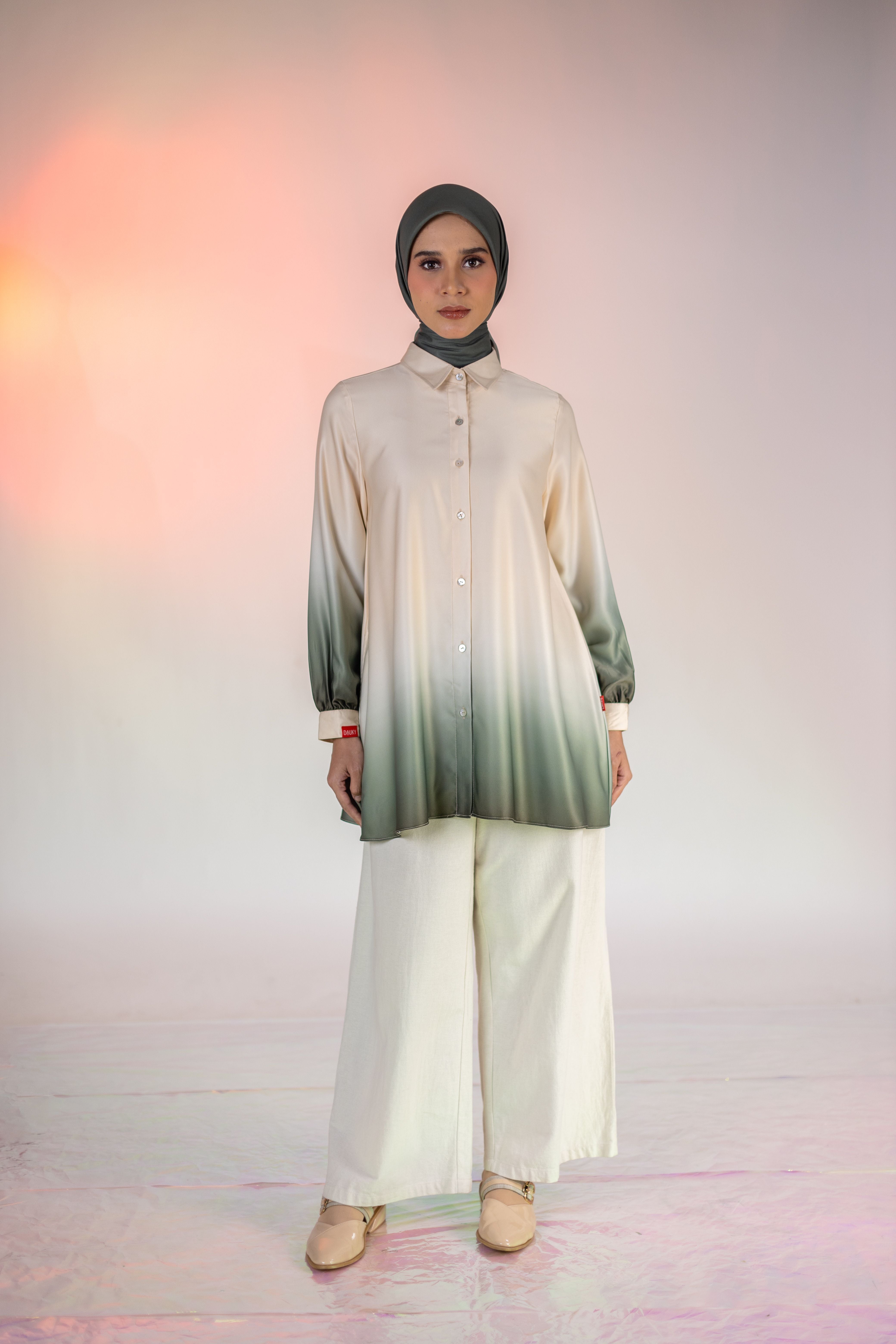 M Tunic Basic Ombre - Beige