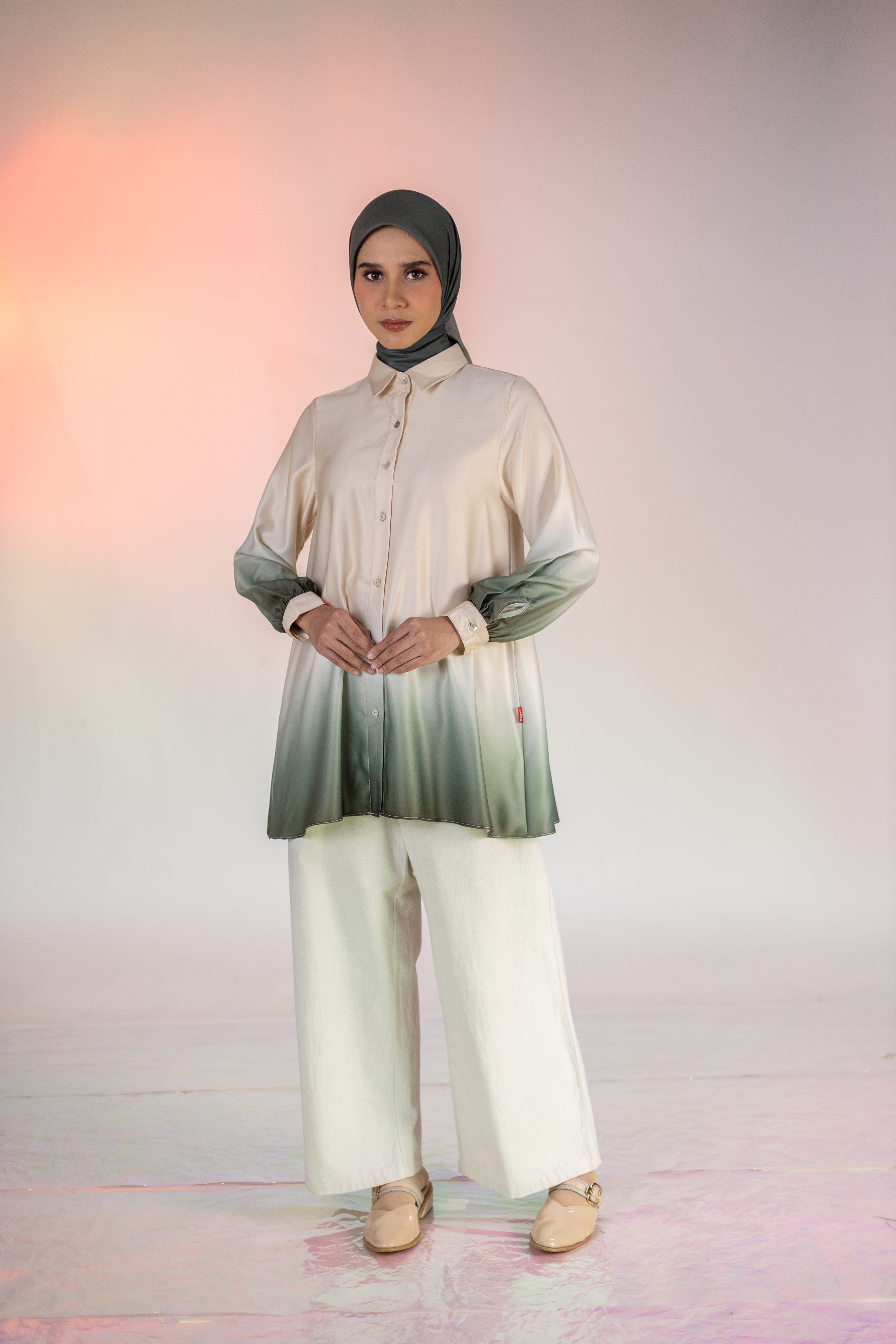 M Tunic Basic Ombre - Beige