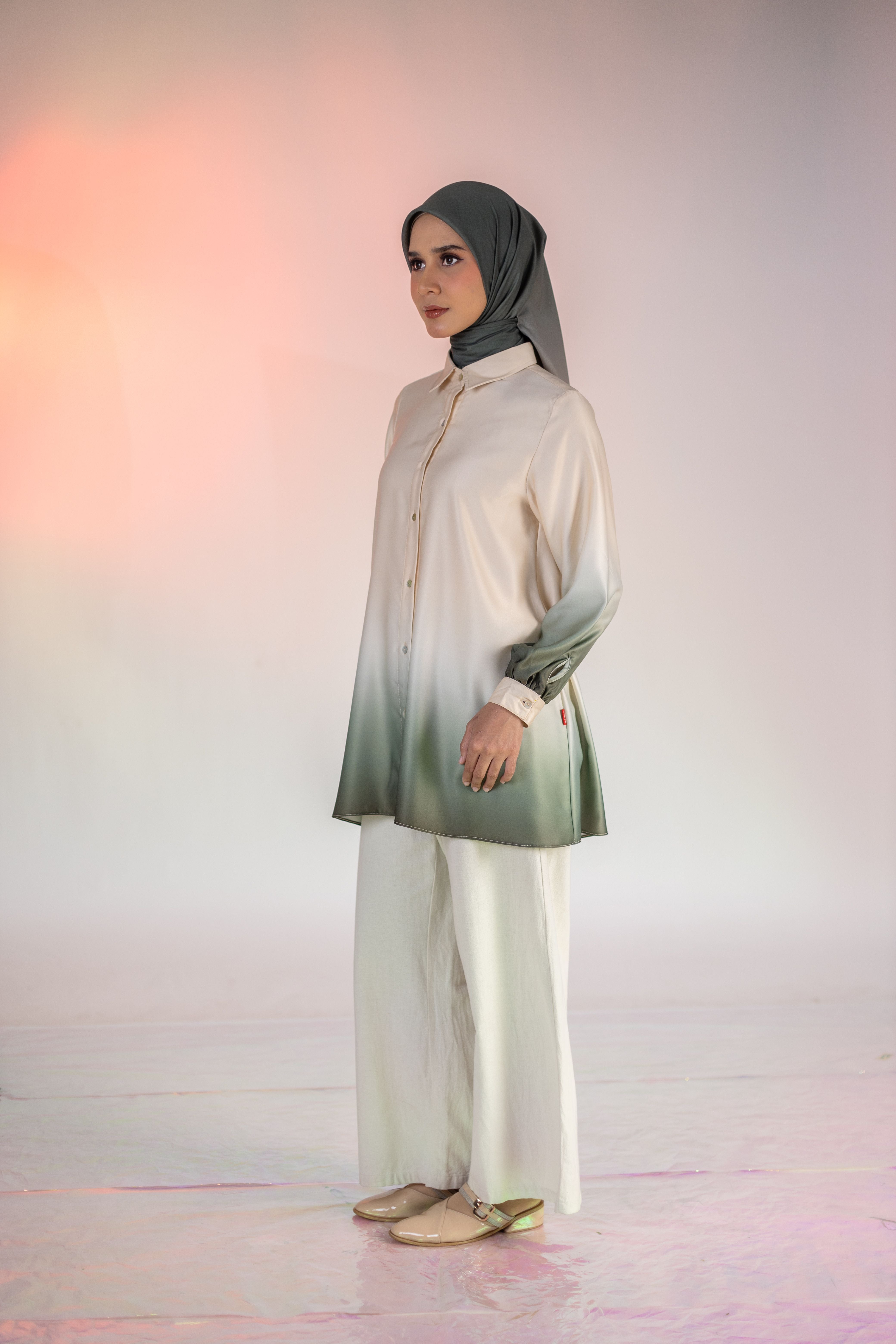 M Tunic Basic Ombre - Beige