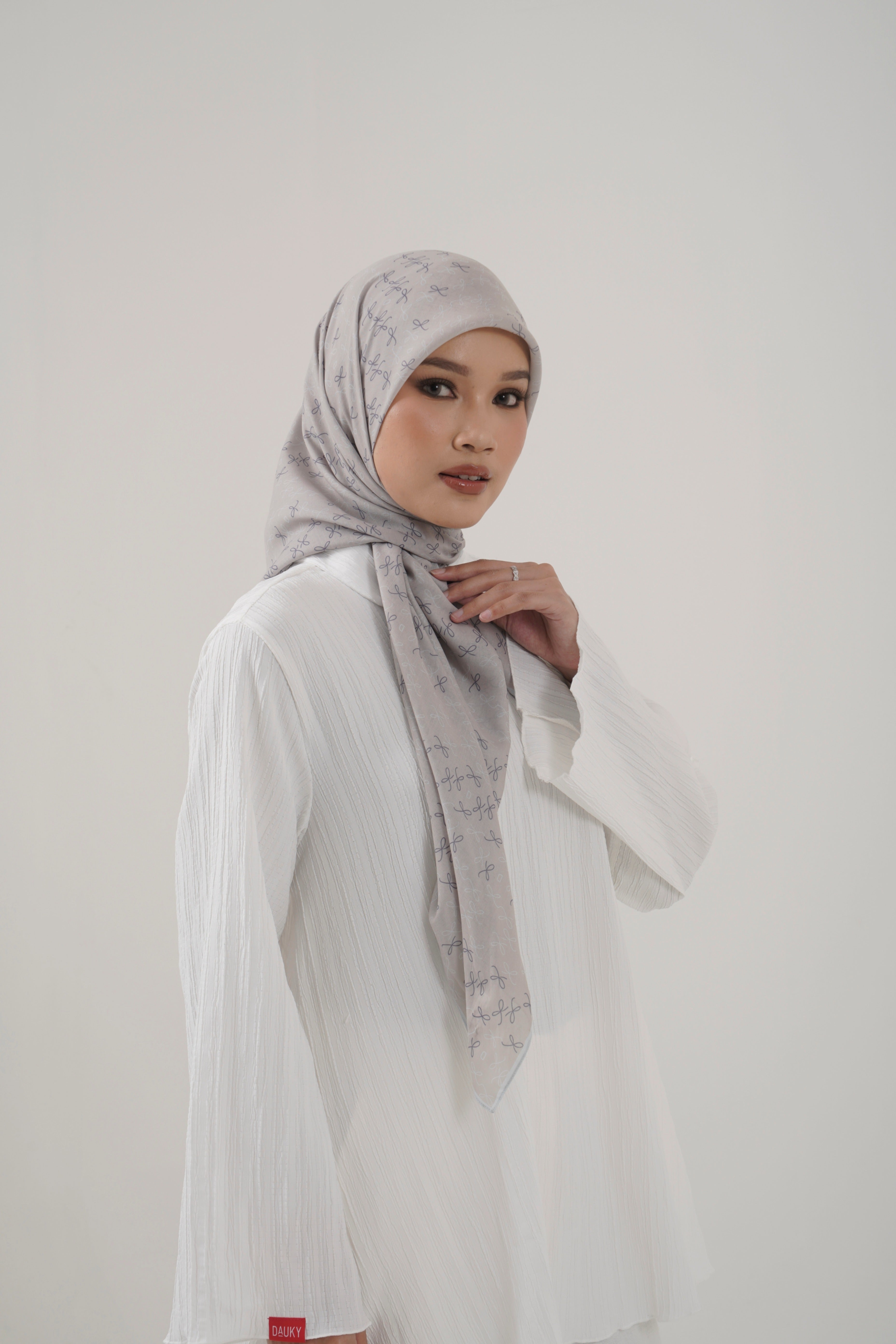 Ribbon Monogram Scarf