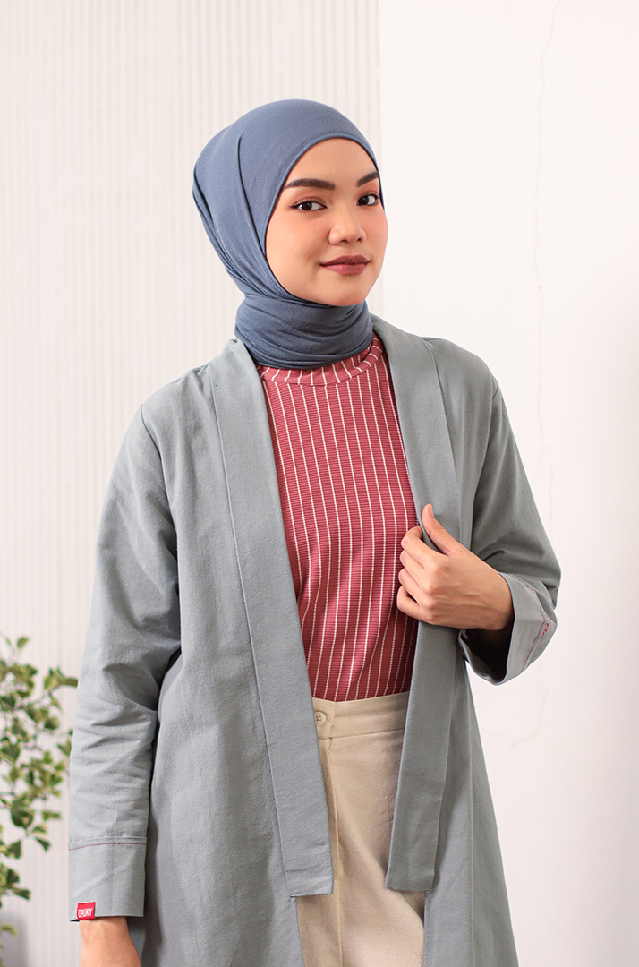 Outer Linen Contrast - Silver Grey