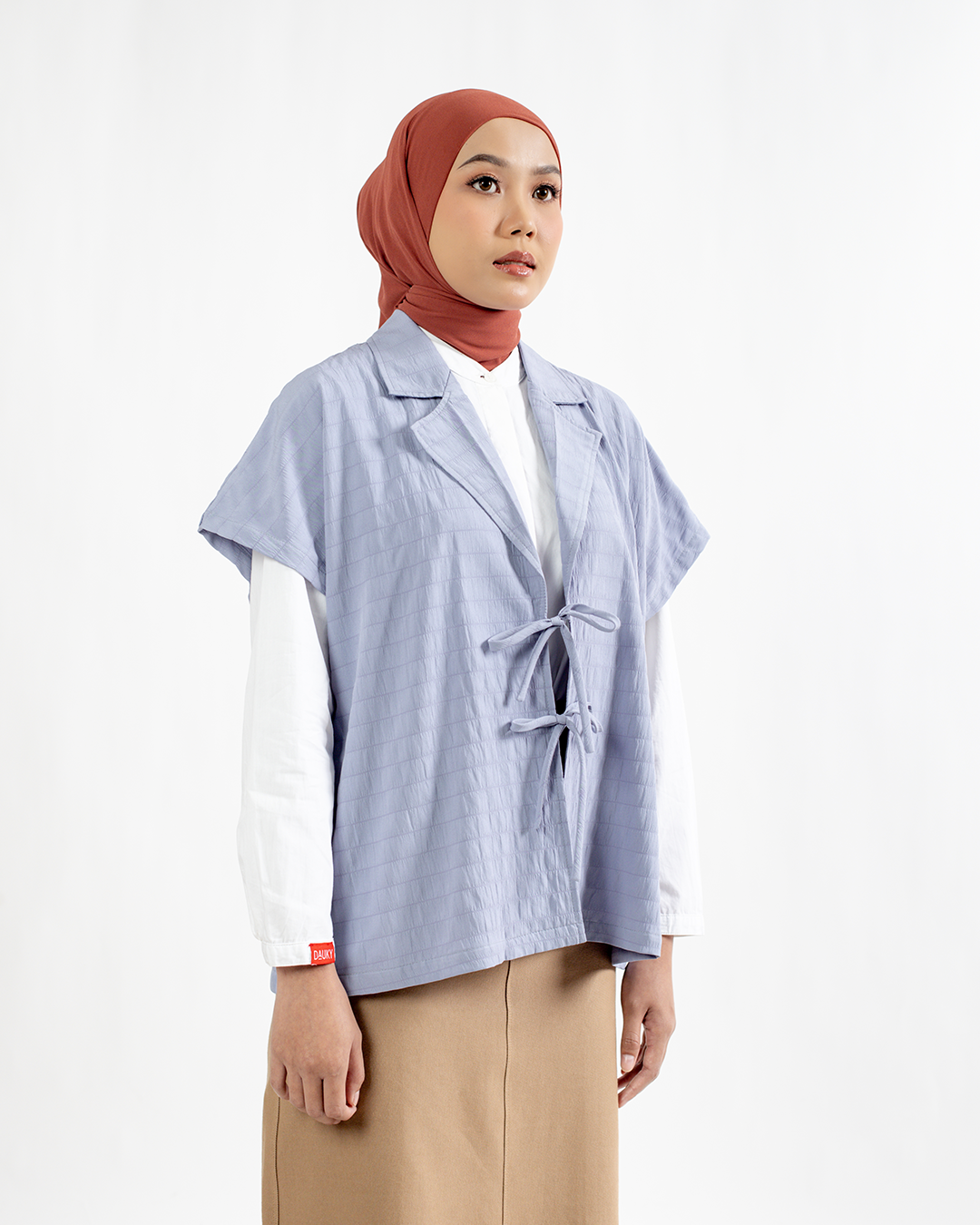 Outer Wrinkled Stripe - Light Denim