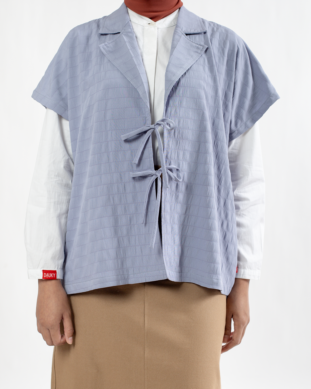 Outer Wrinkled Stripe - Light Denim