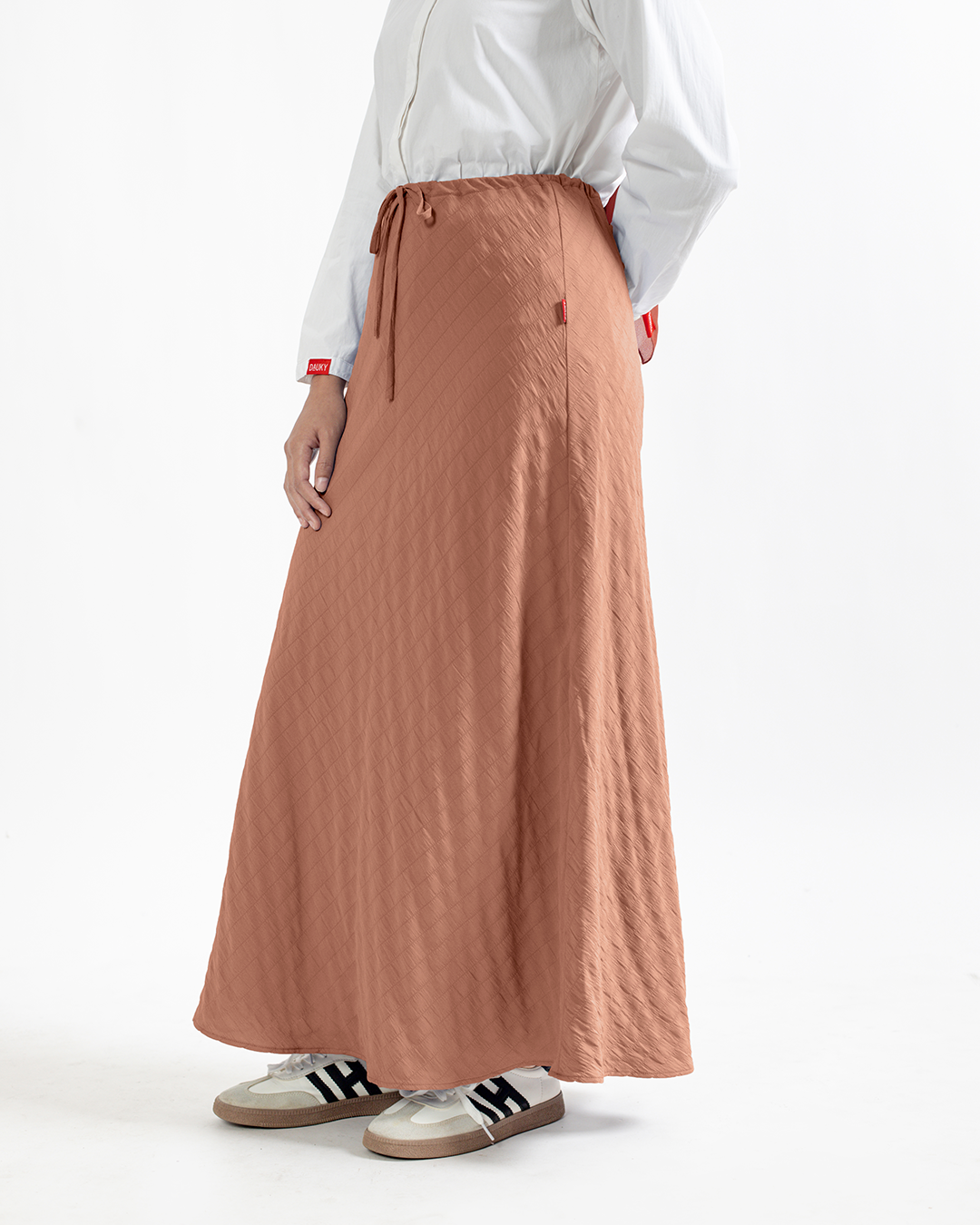 Skirt Wrinkled Stripe - Khaky