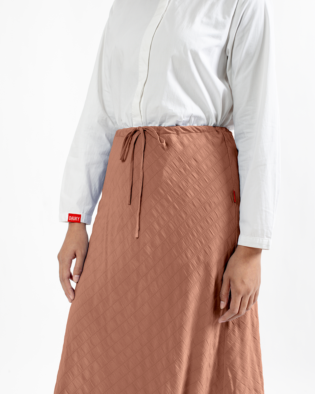 Skirt Wrinkled Stripe - Khaky