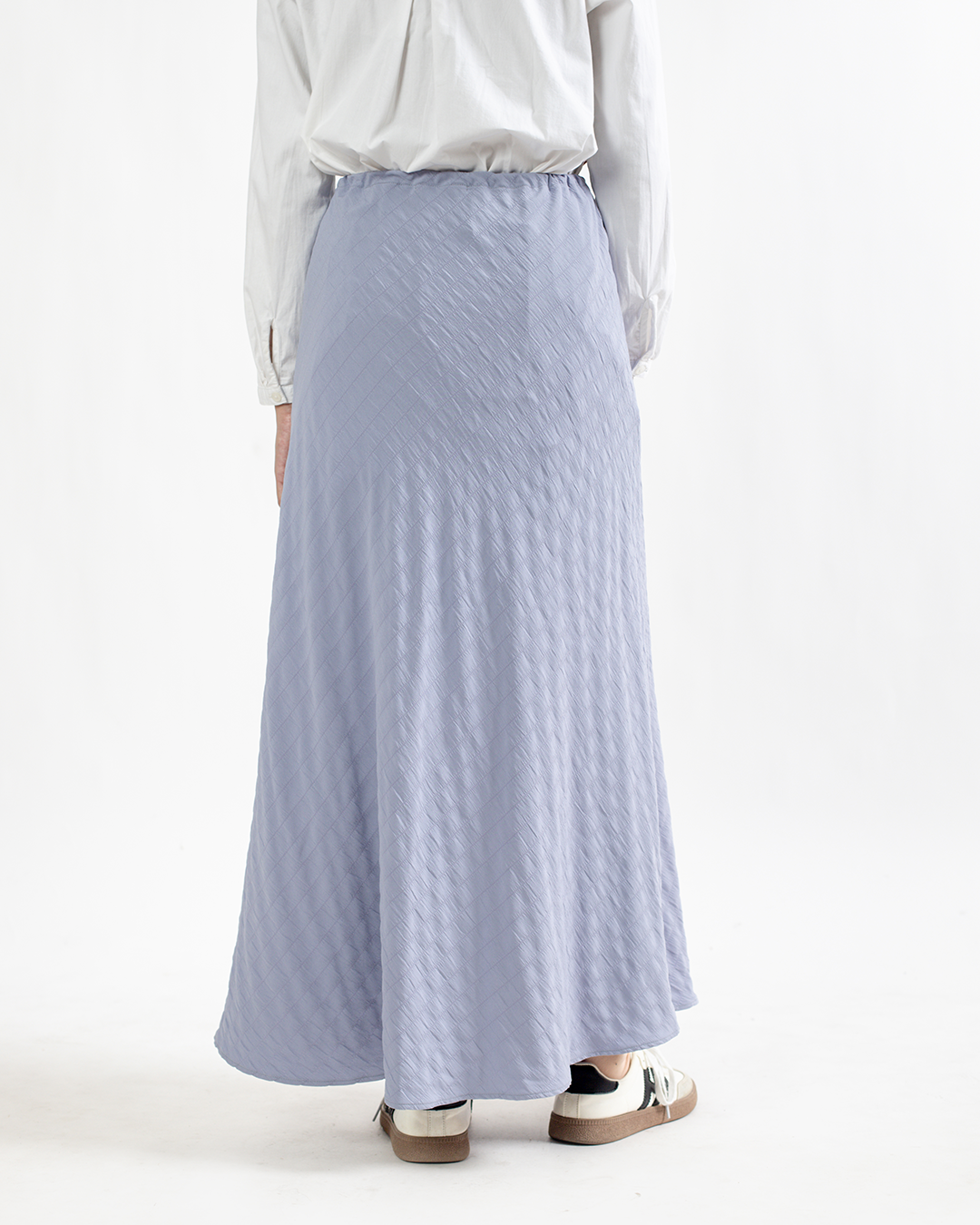 Skirt Wrinkled Stripe - Light Denim