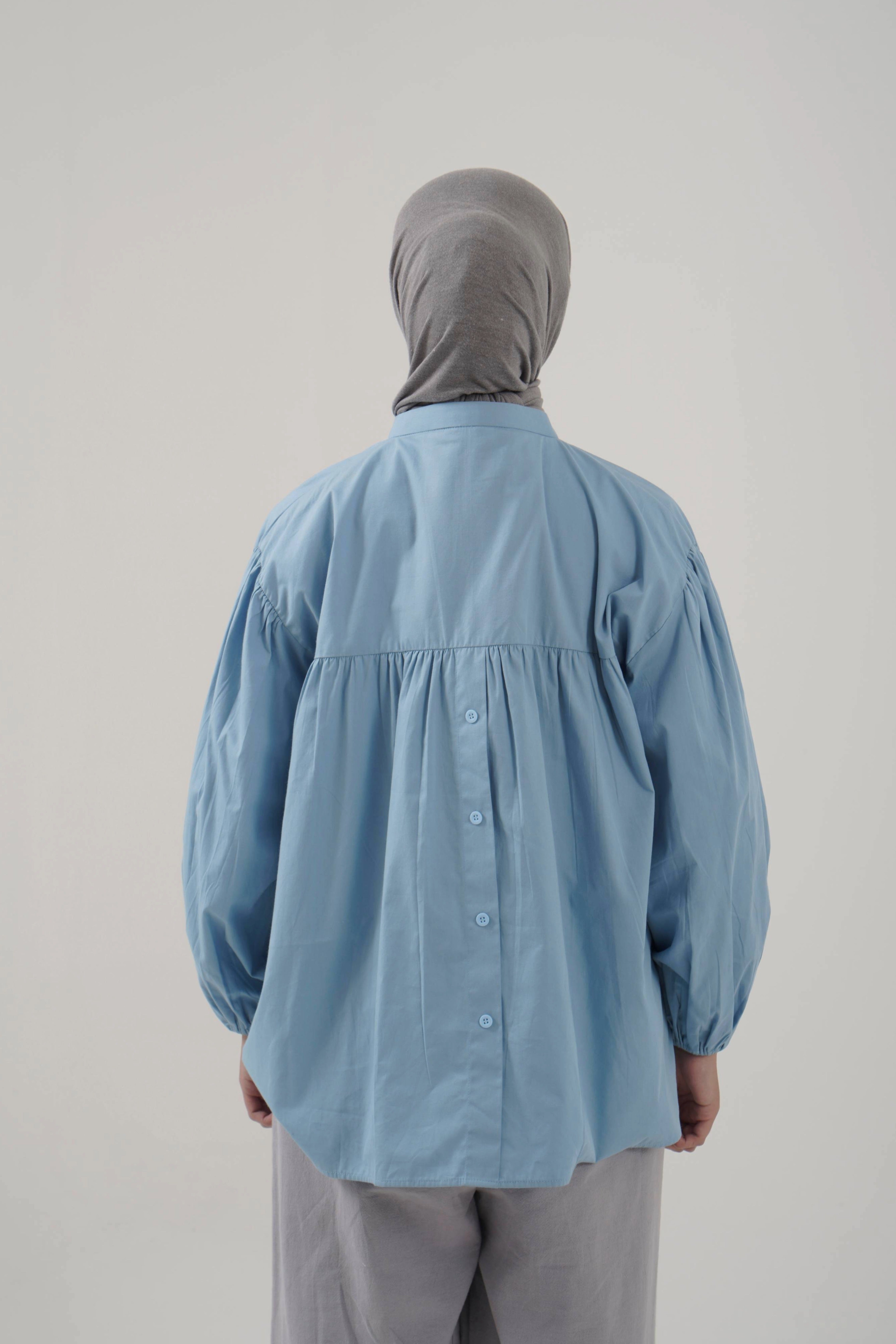 S TUNIC FRILL POPLIN