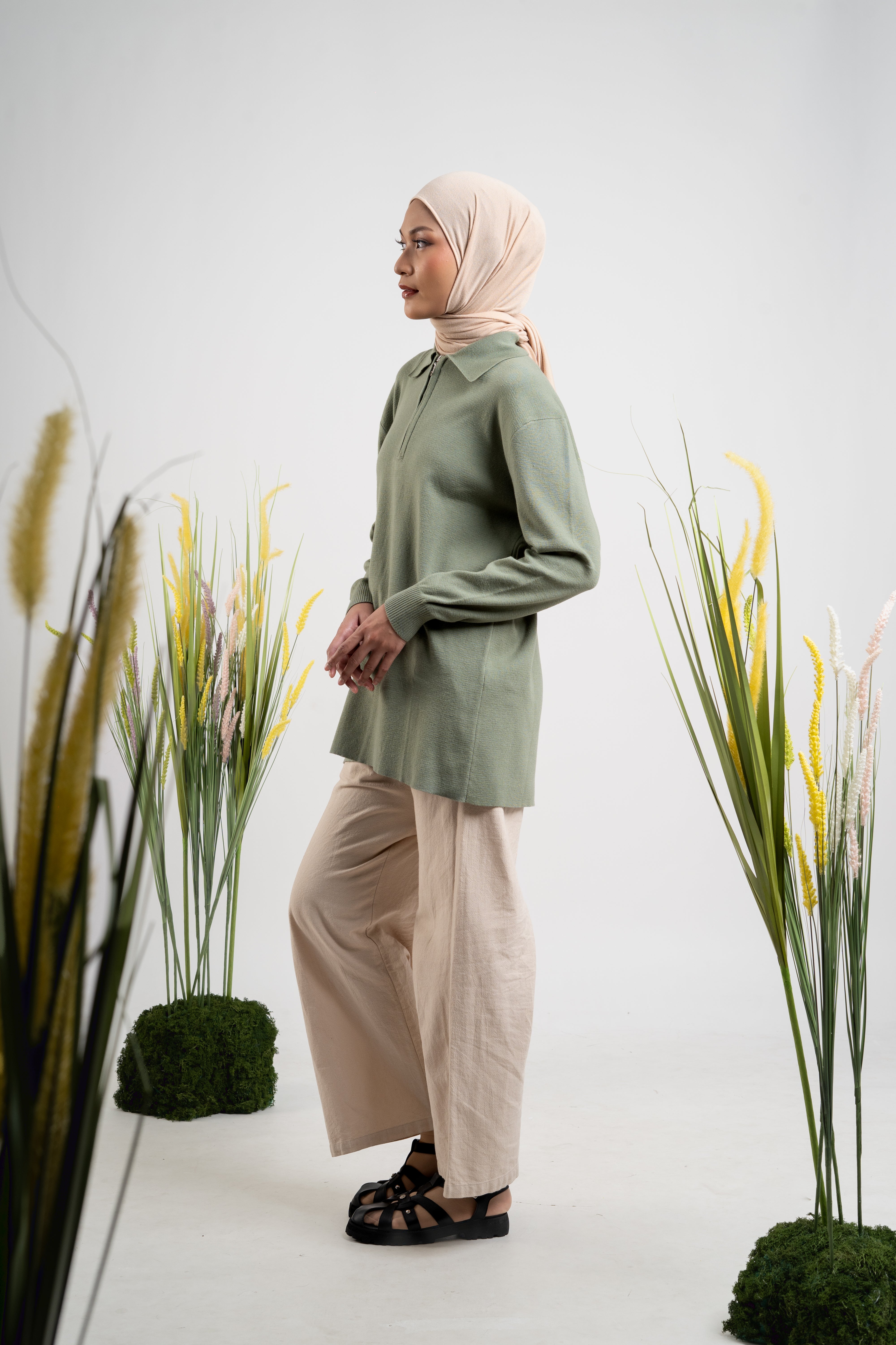 M Tunic Classic Knit - Sage