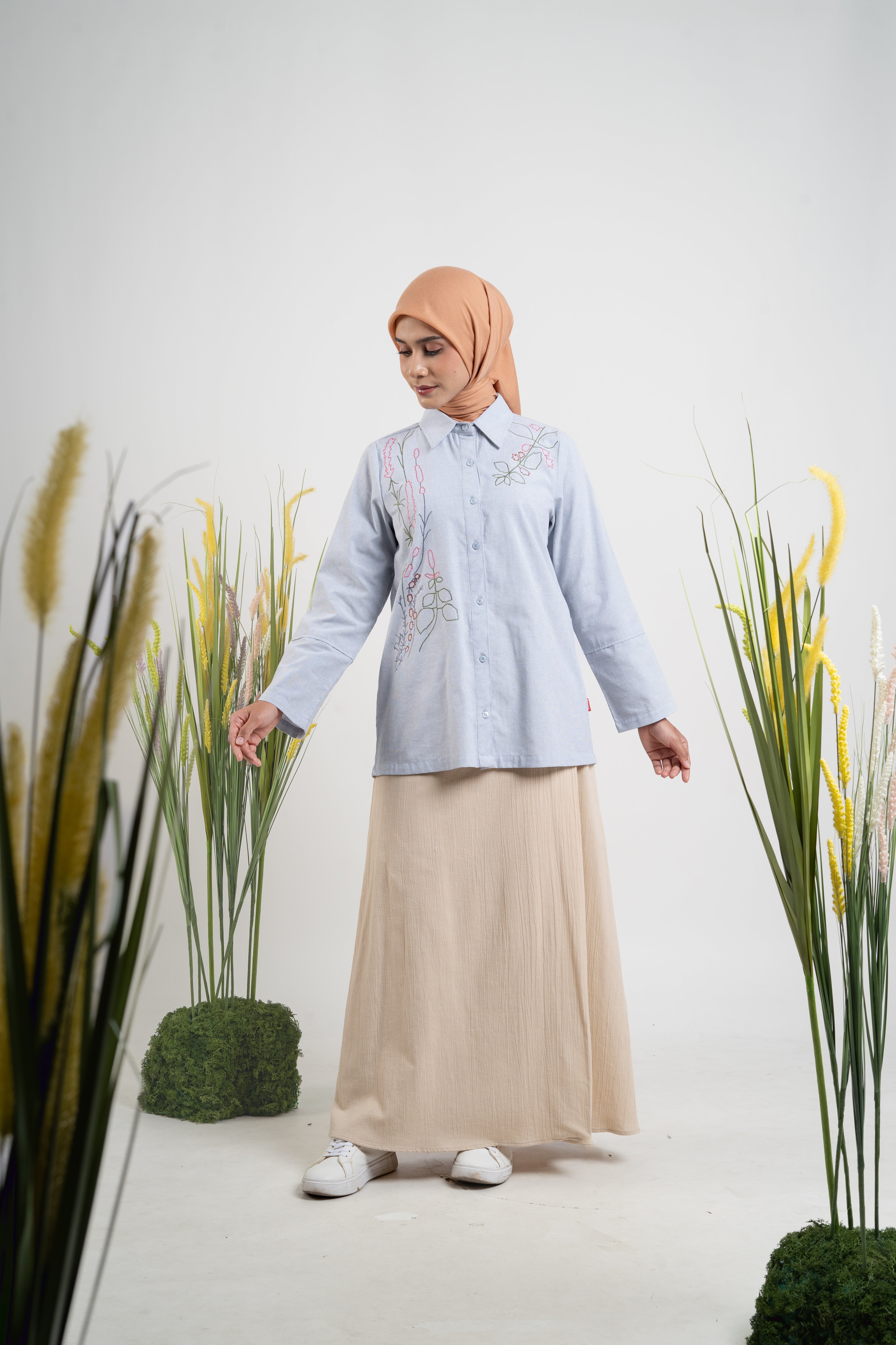 M Tunic Wild Flower - Silver Grey