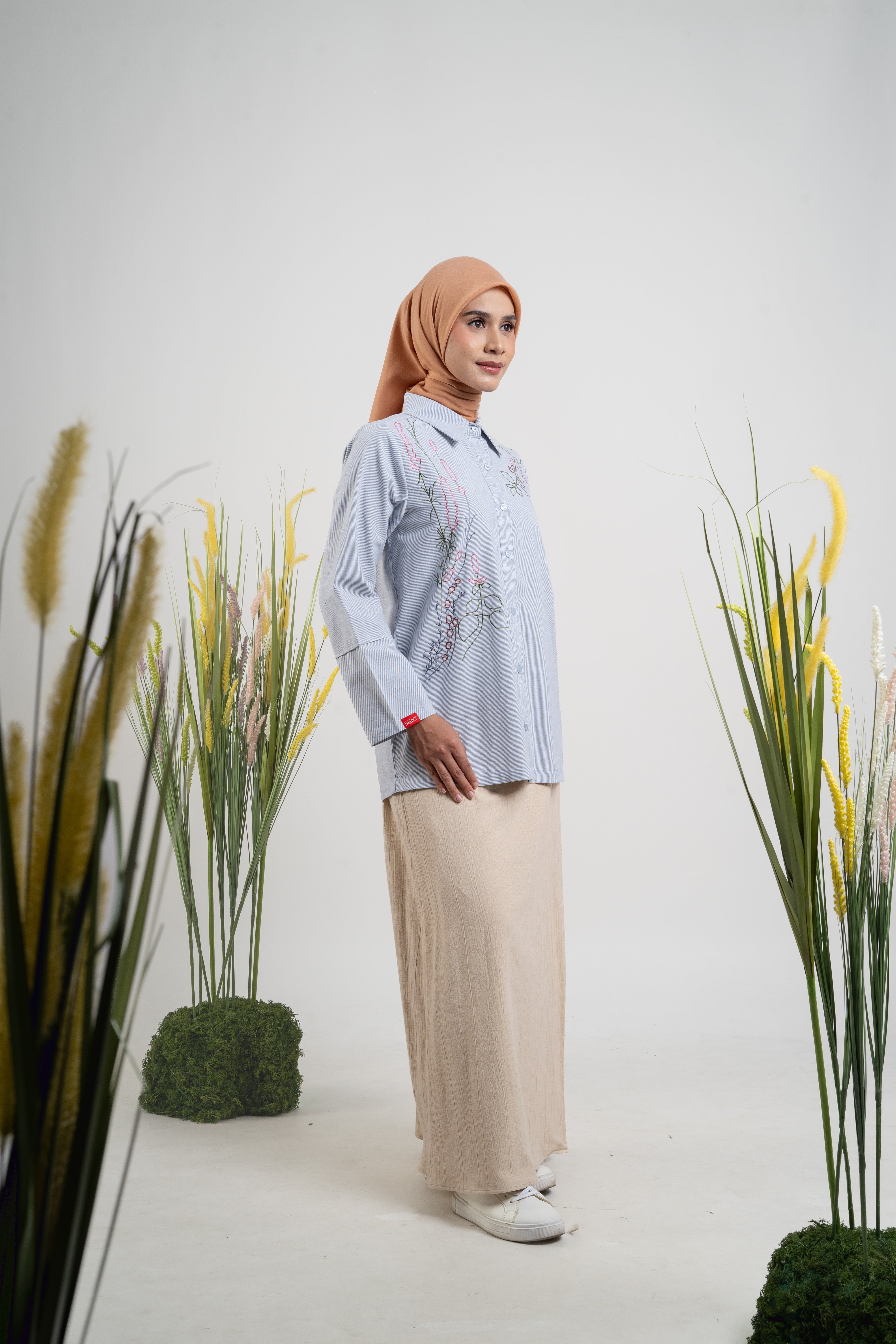 M Tunic Wild Flower - Silver Grey