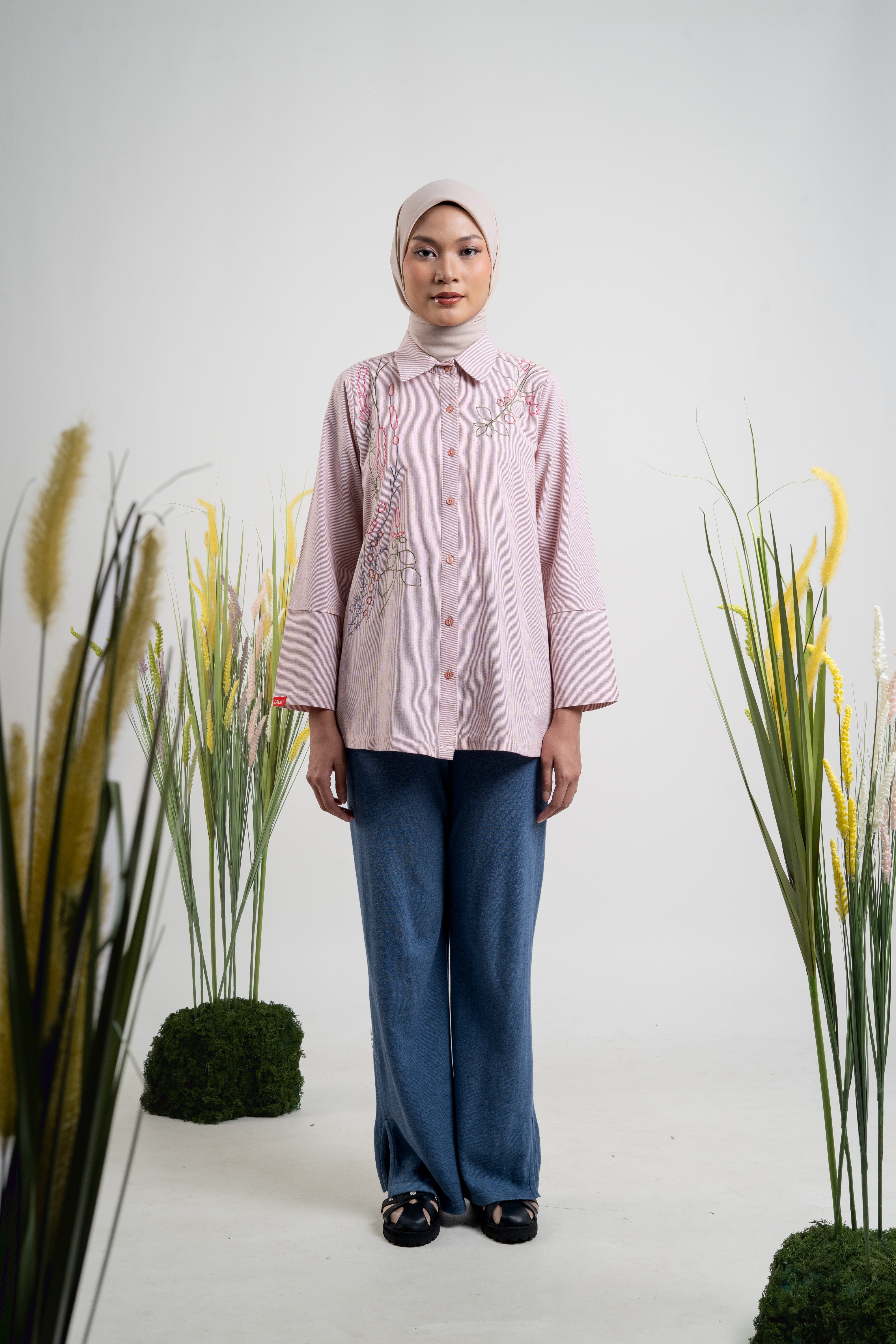 M Tunic Wild Flower - Dusty Pink