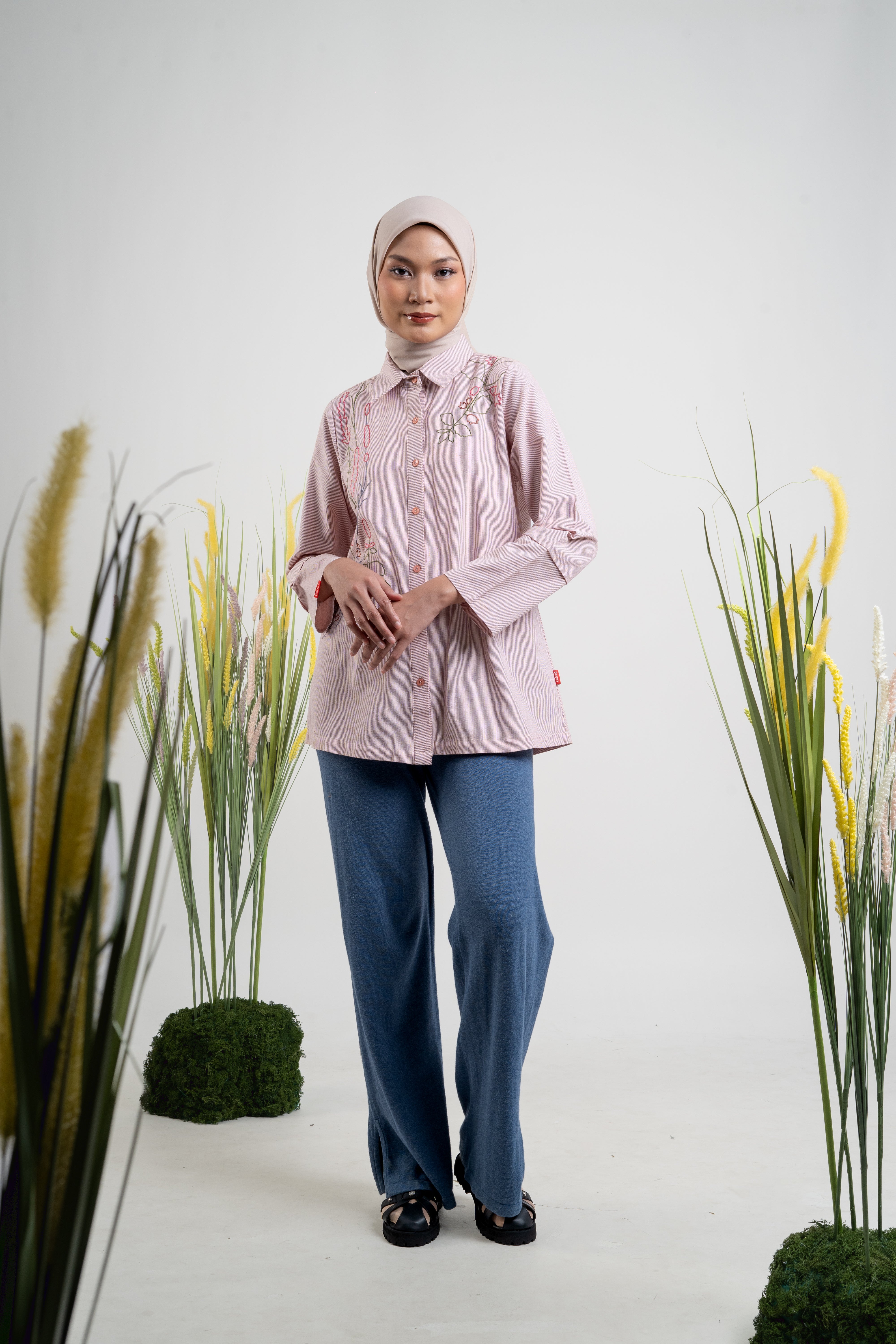 M Tunic Wild Flower - Dusty Pink